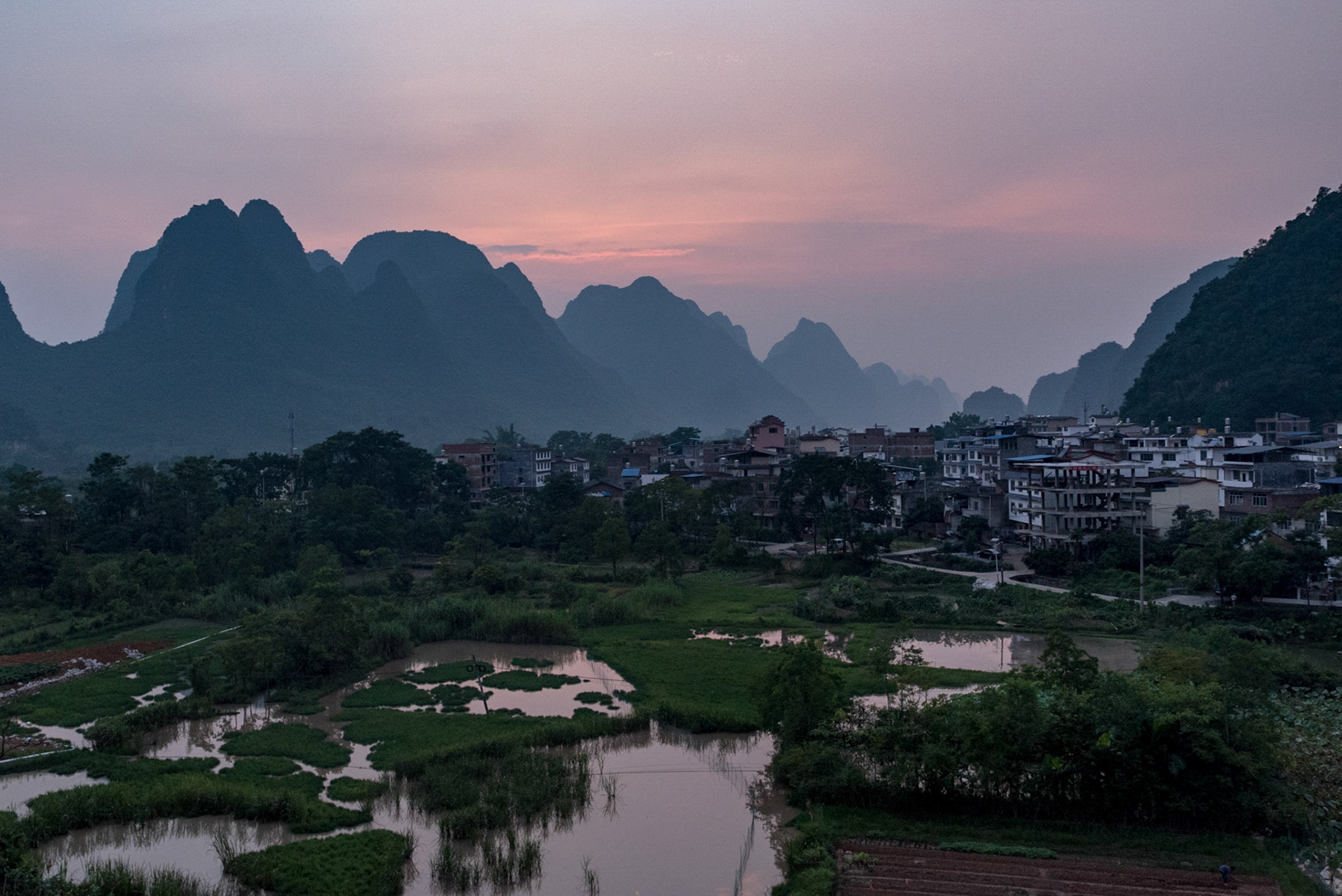 Sunset over Guilin