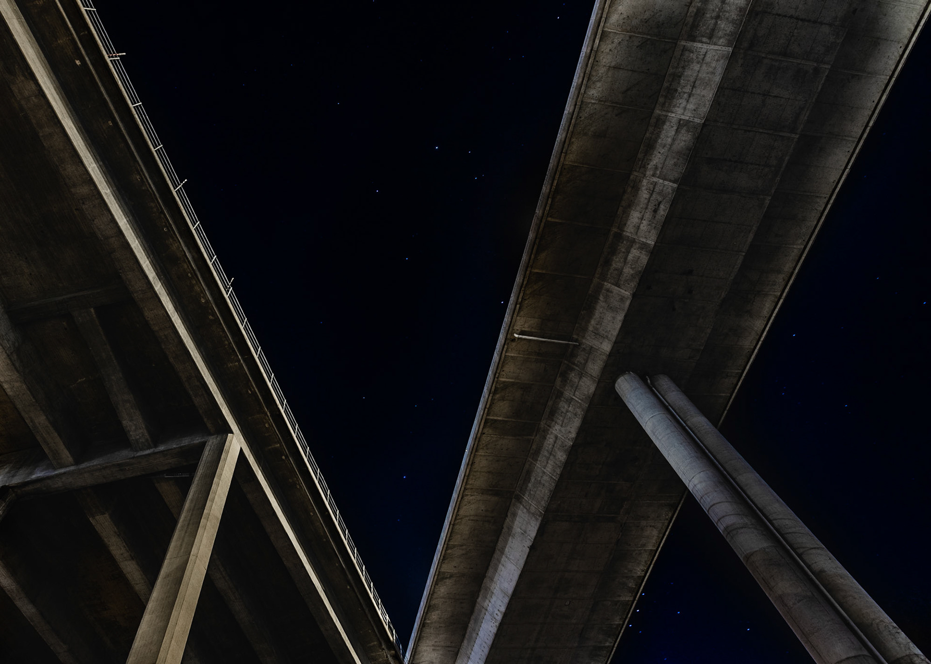 Night sky and concrete