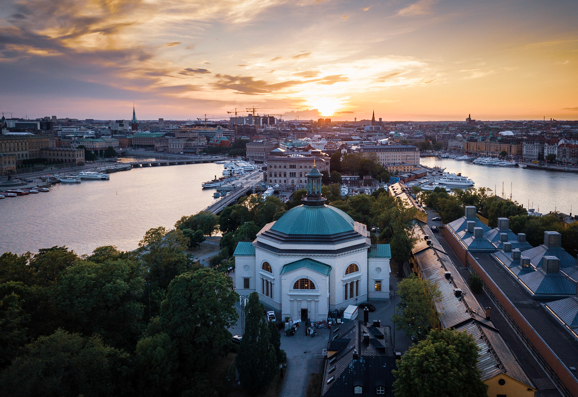 Sunset over Stockholm from Skeppsholmen