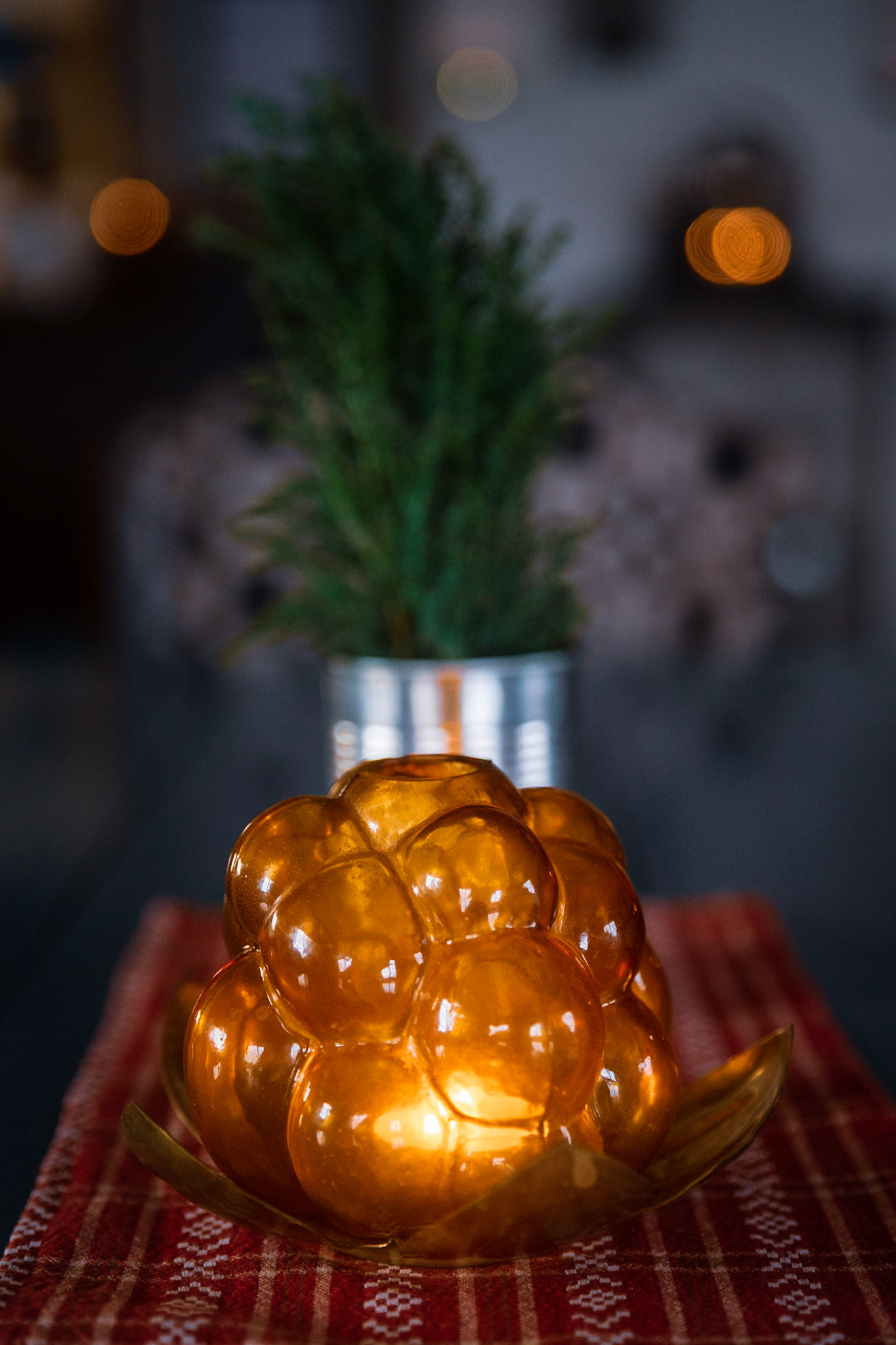 Cloudberry candleholder in the countryside cottage