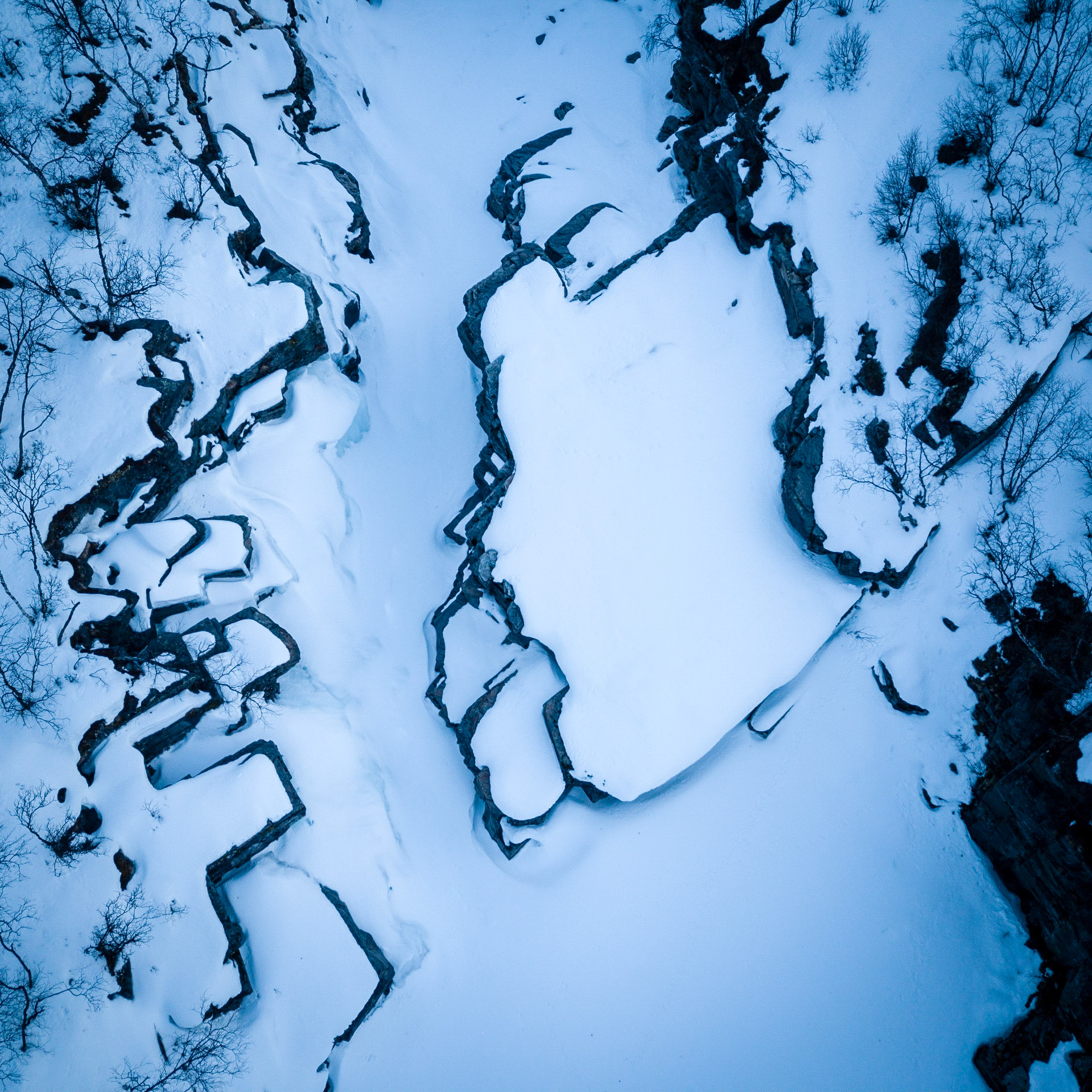 Canyon in Abisko from above