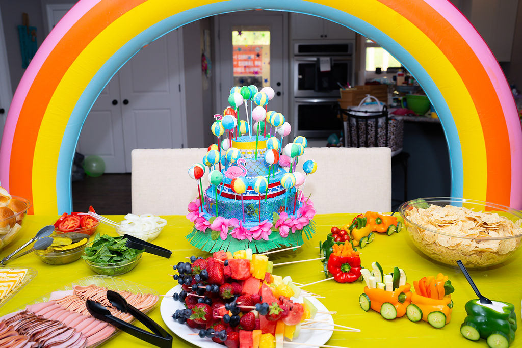 Birthday part food spread