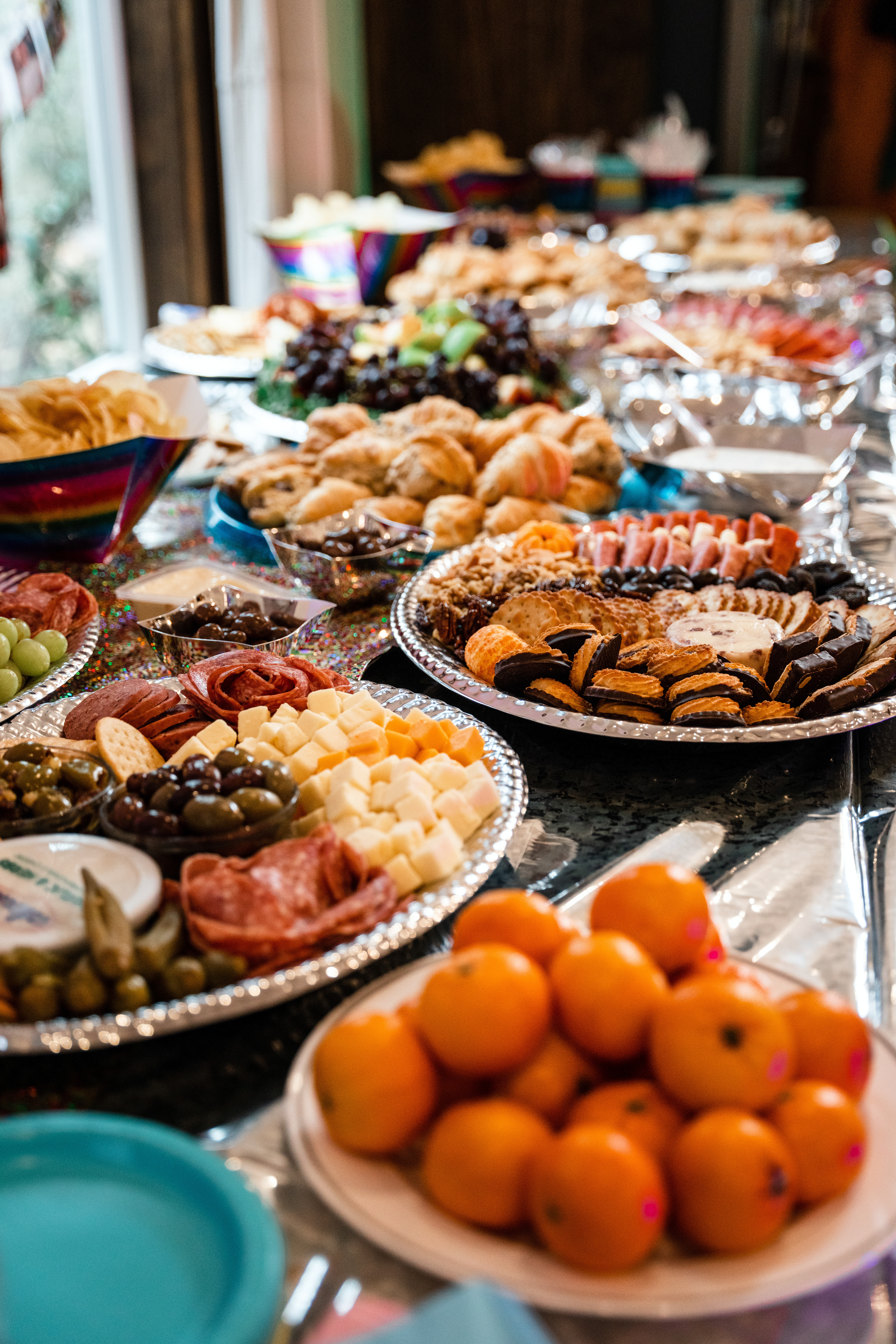 Food spread for Disco Party