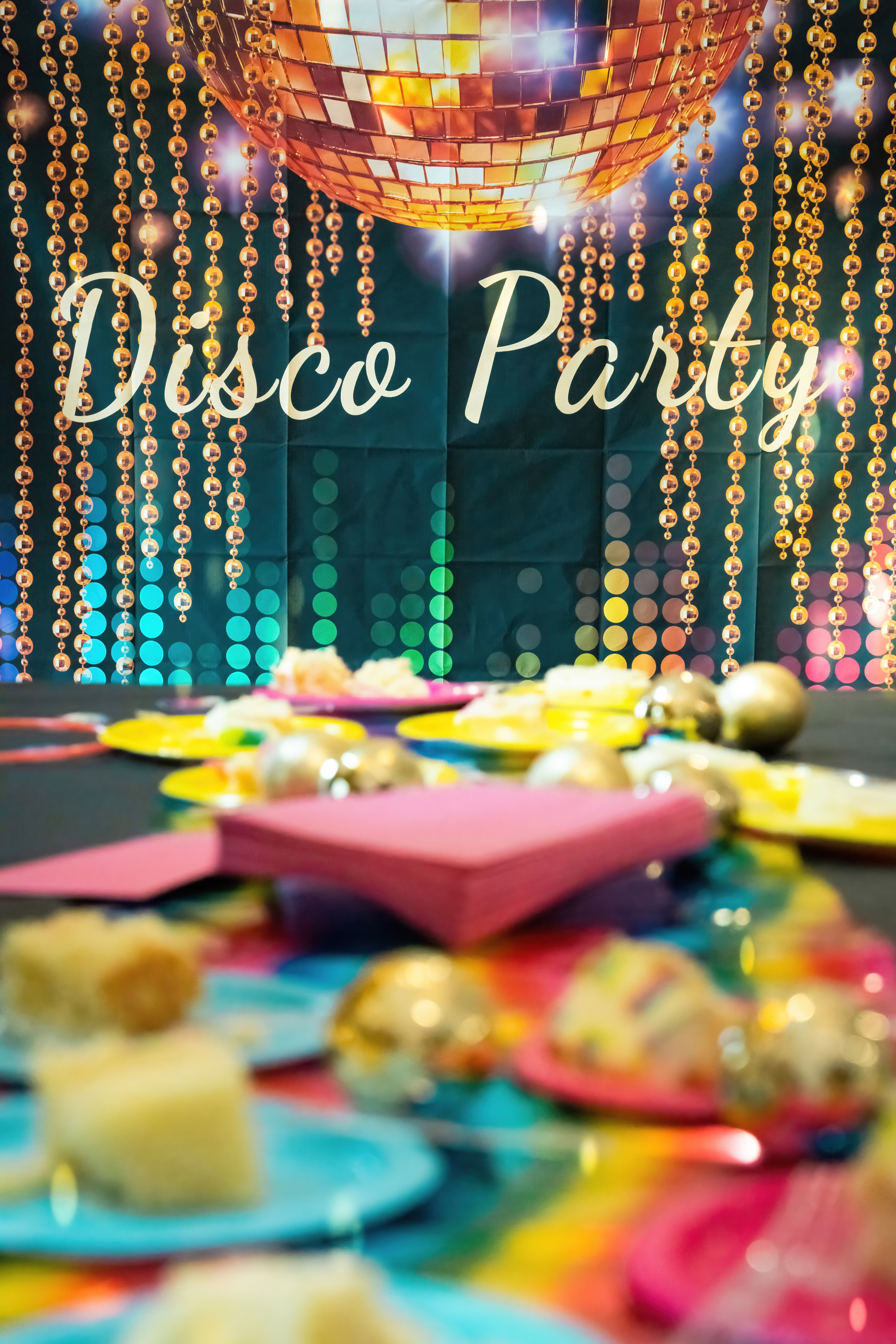 Disco party detail shot