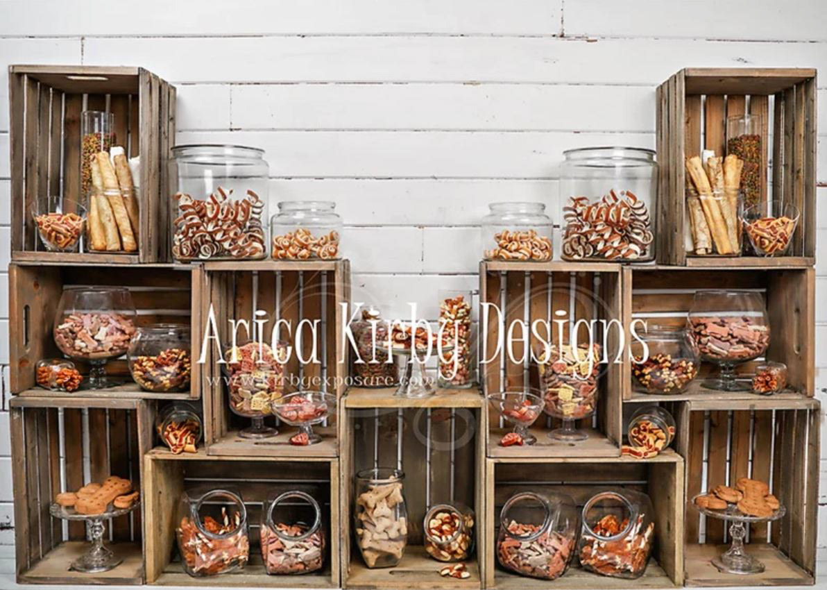 7x5ft Puppy Treats Backdrop