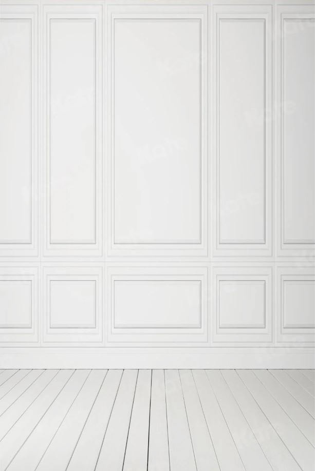 6.5'x10' White Wood Wall
