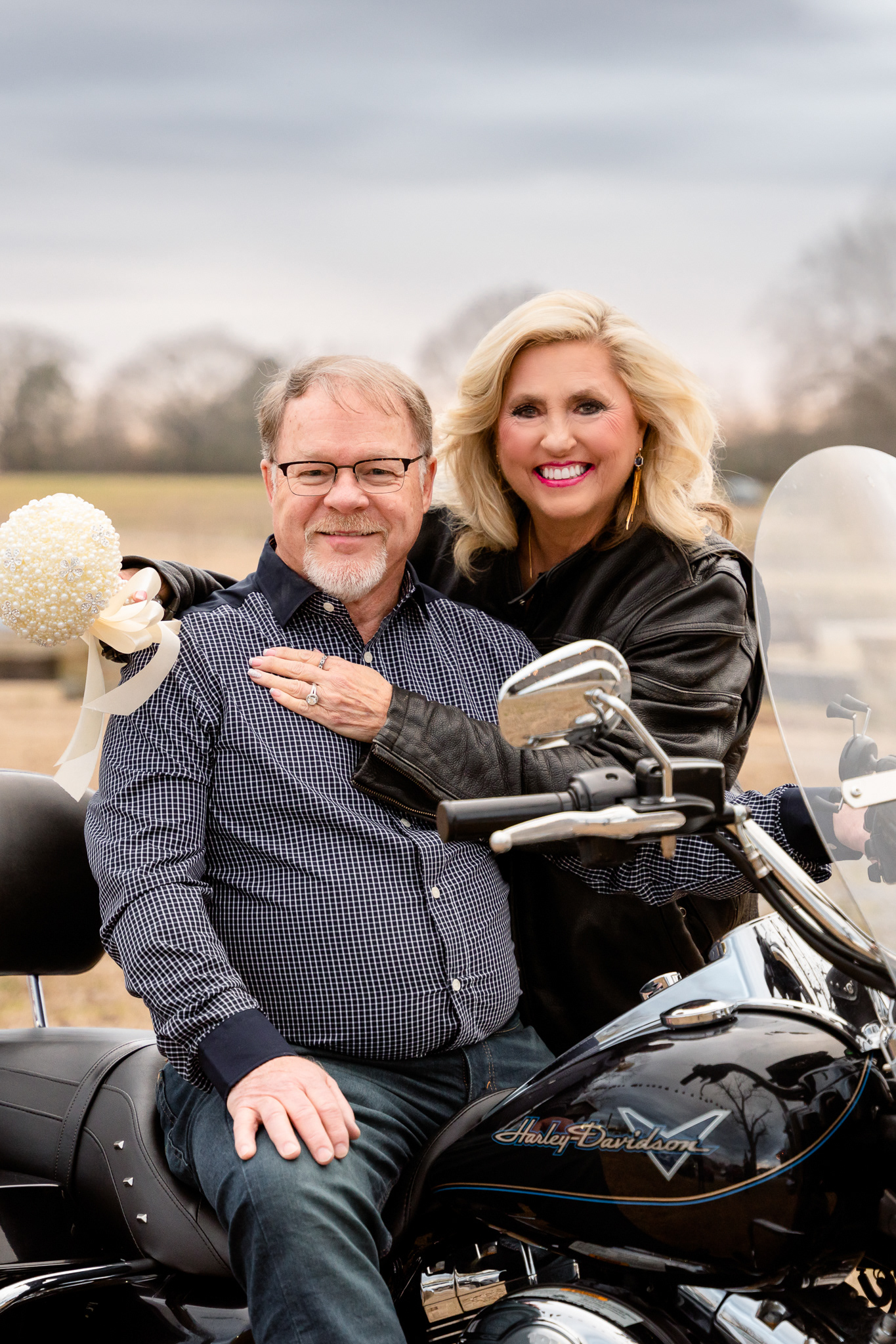 Bridal pictures on Harley