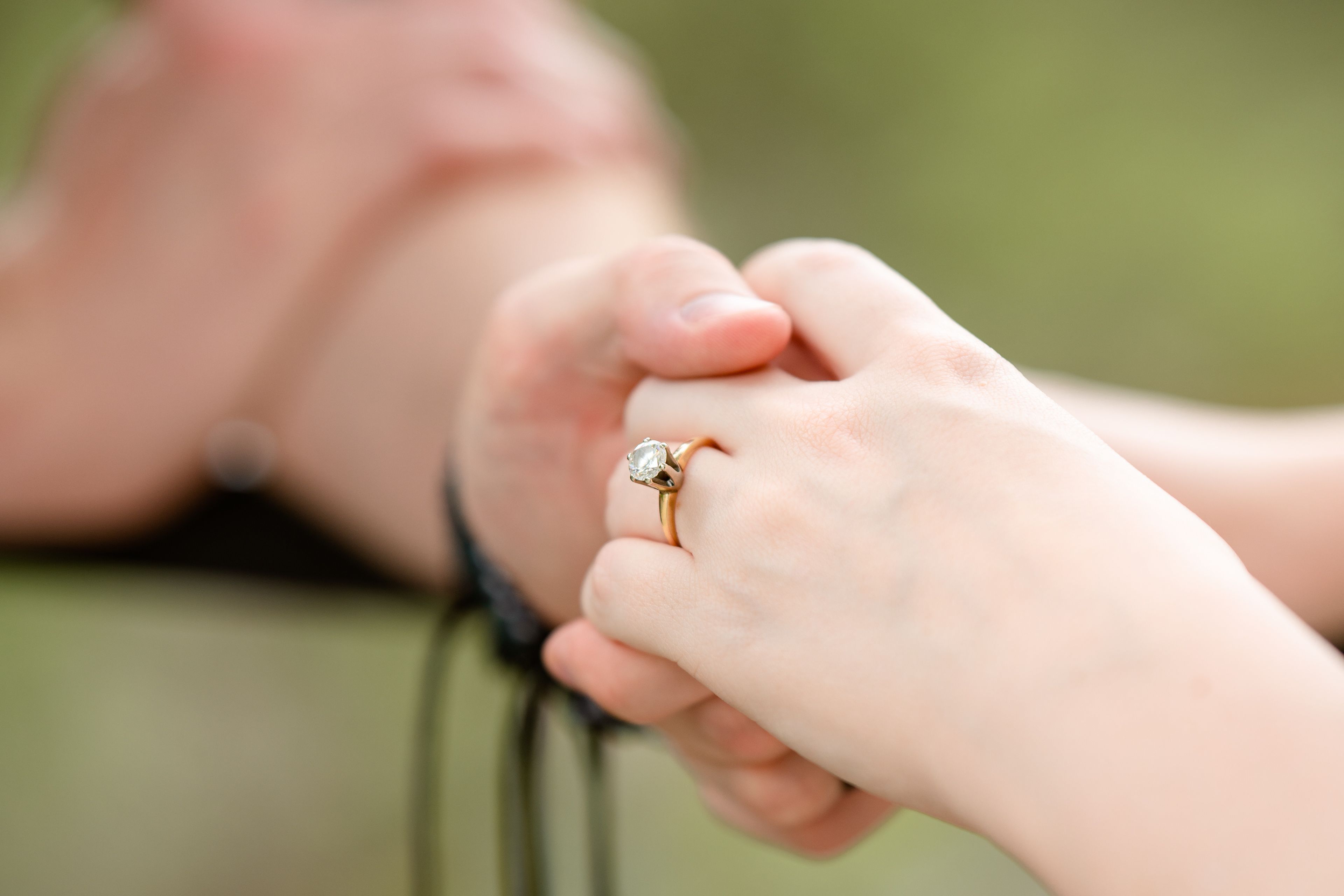 Ring shot while holding hands