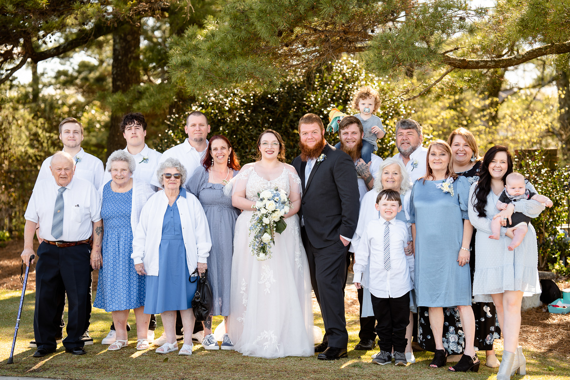 Family Photo after wedding ceremony