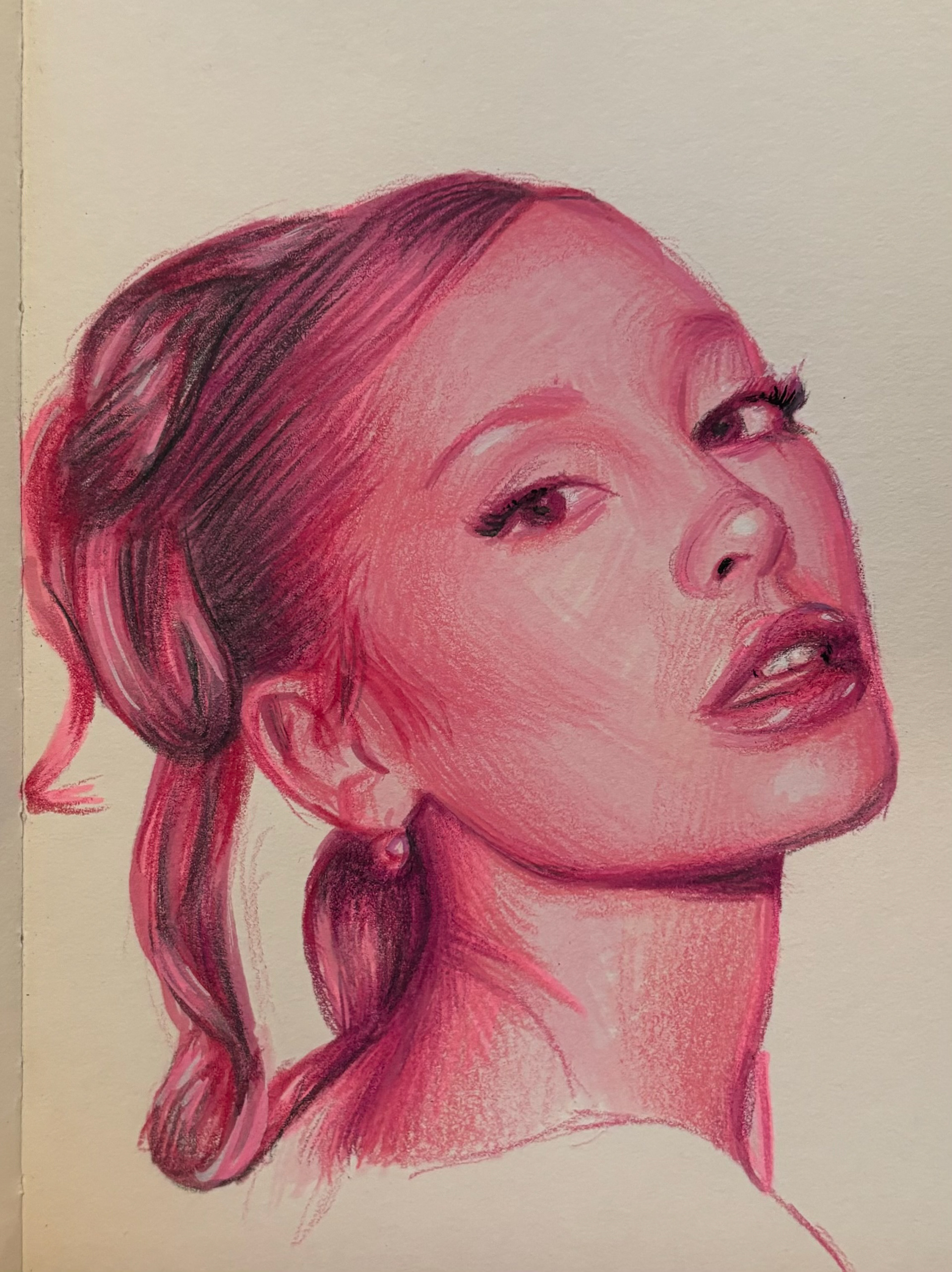 Pink Ari, A5, Sketchbook, Marker Pen and Pencil
