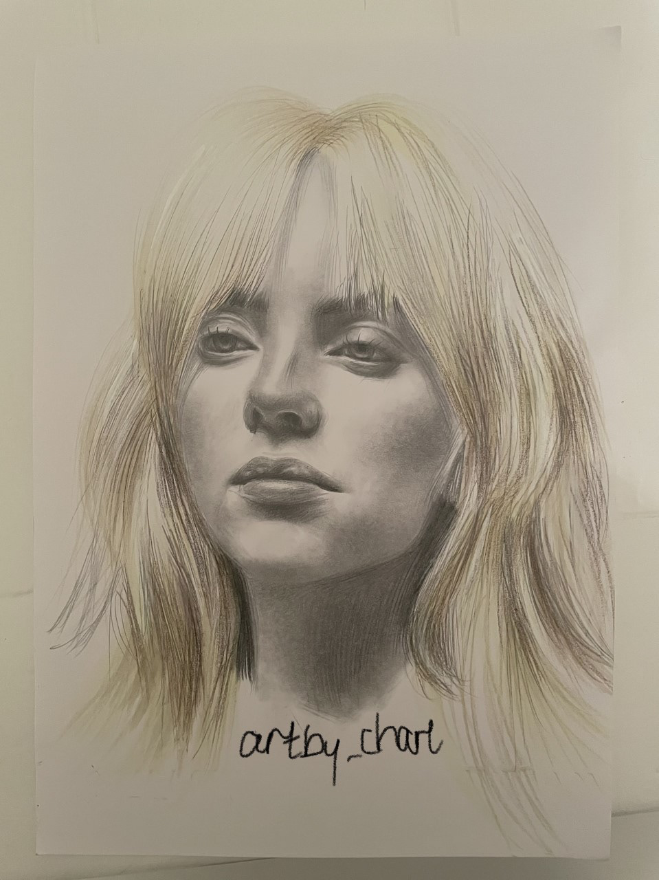 Blonde, A4, Pencil and Colour Pencil, Paper