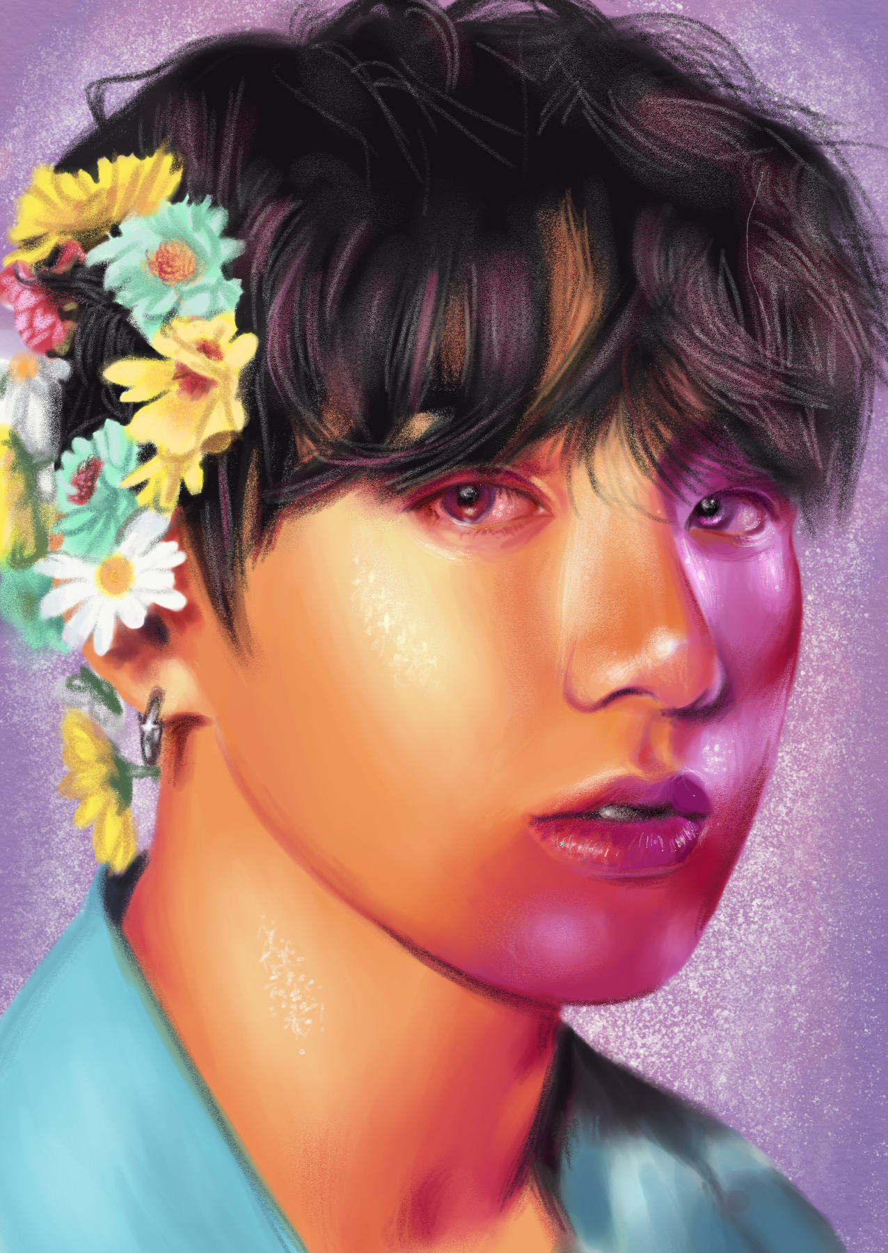 Euphoria, Marker Pen and Spatter Tool, Adobe Sketch