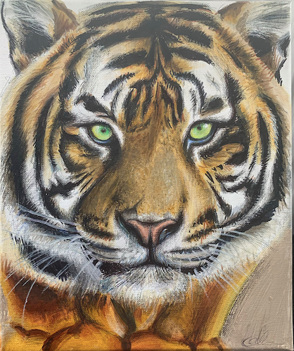 Fierce, A4, Acrylic, Canvas