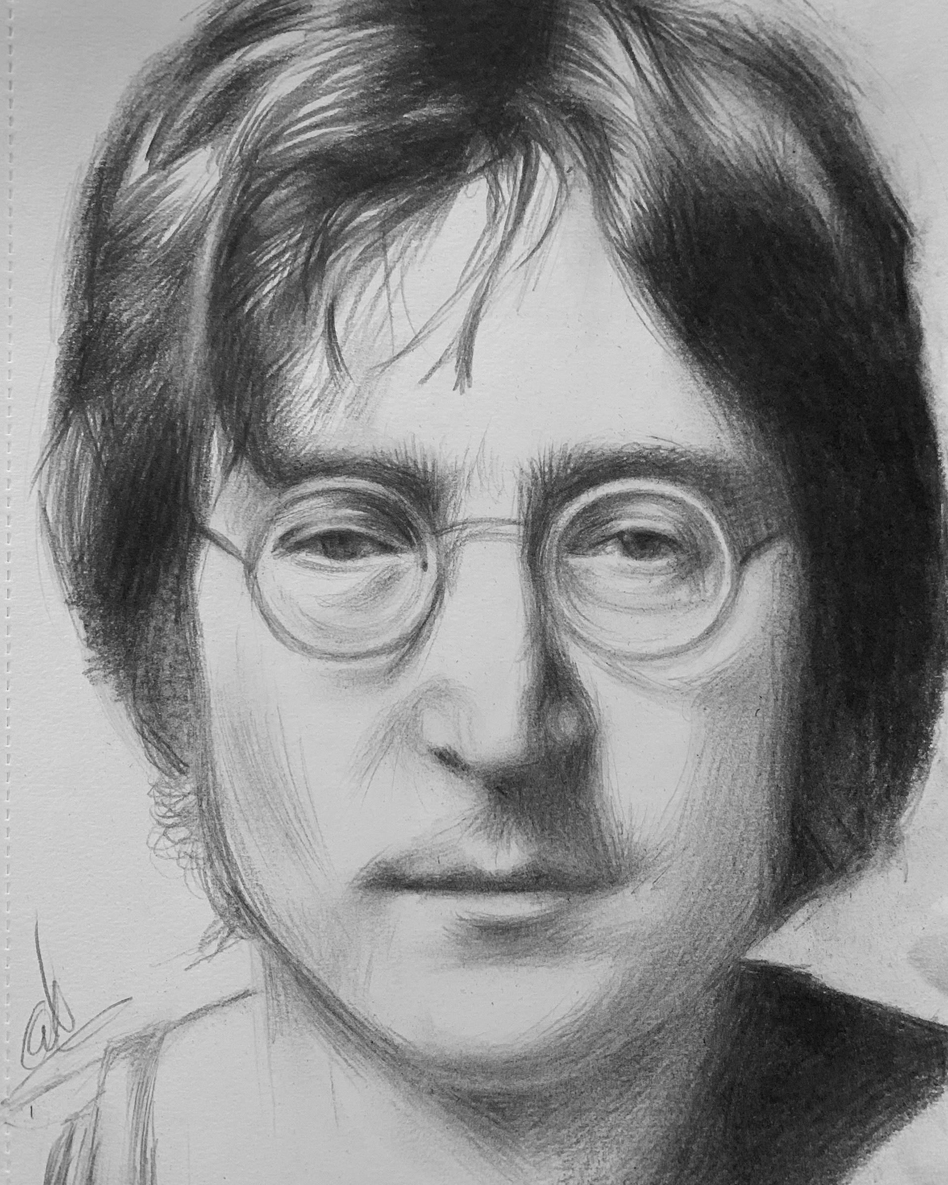 Johh Lennon, A4, Pencil, Paper