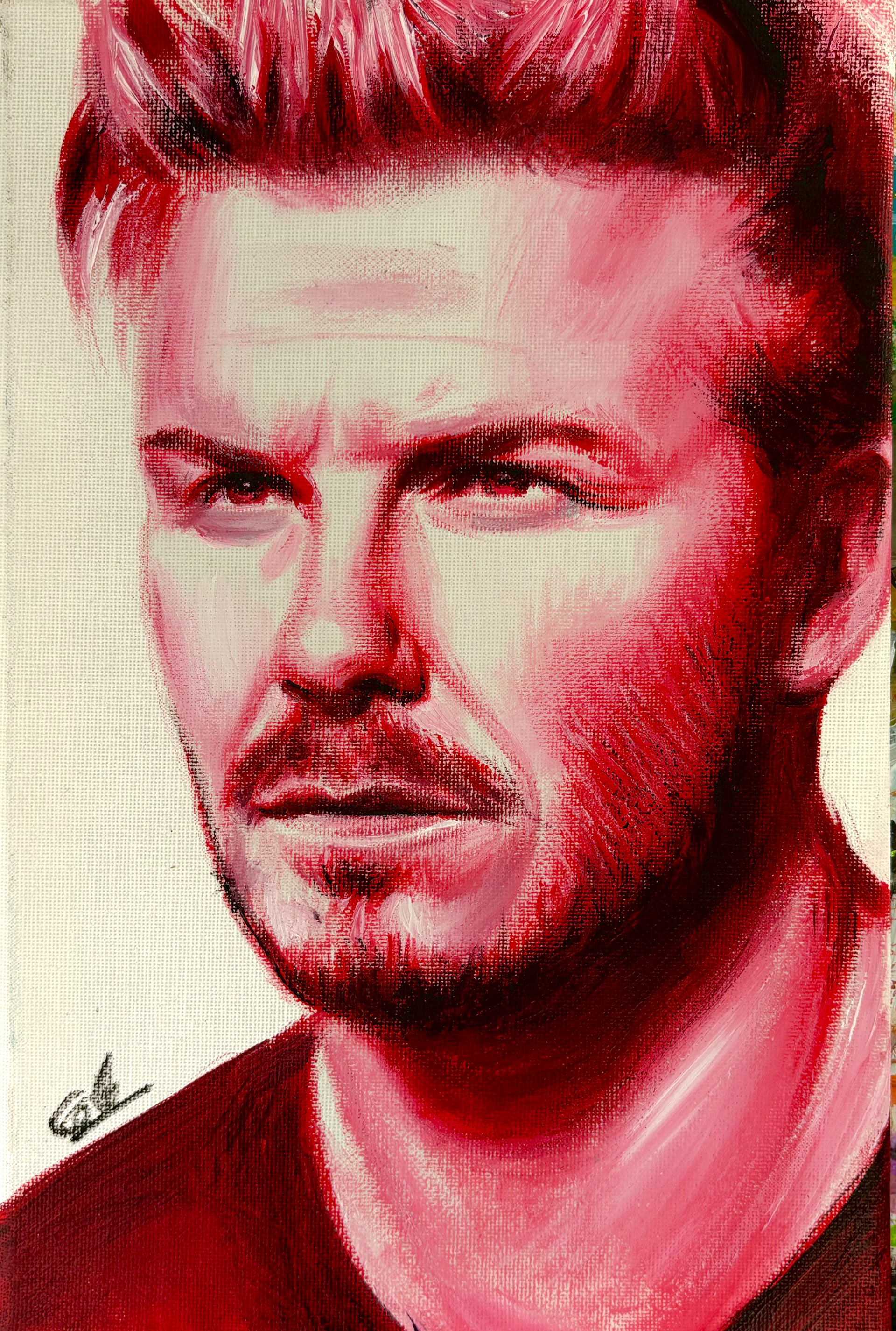 Beckham, A4, Acrylic, Canvas