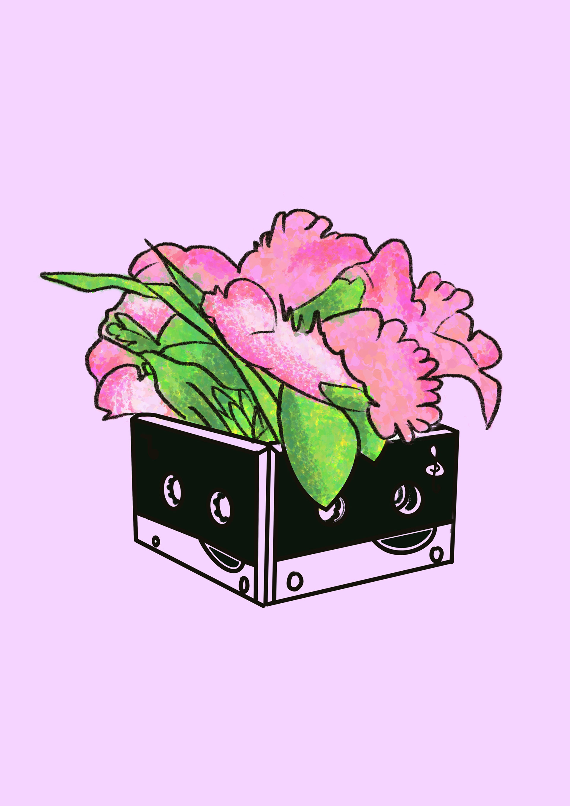 Floral Mixtape, Monoline and floral brushes, Procreate