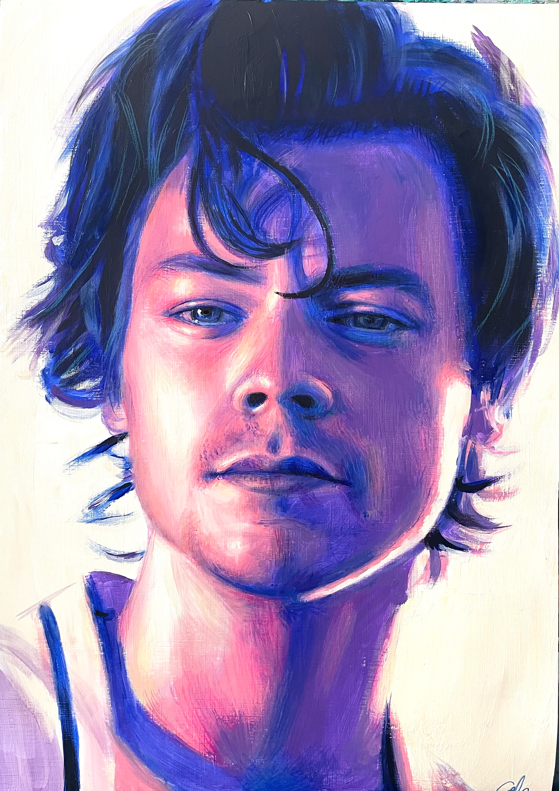 Harry Styles, A3, Acrylic, Canvas Paper
