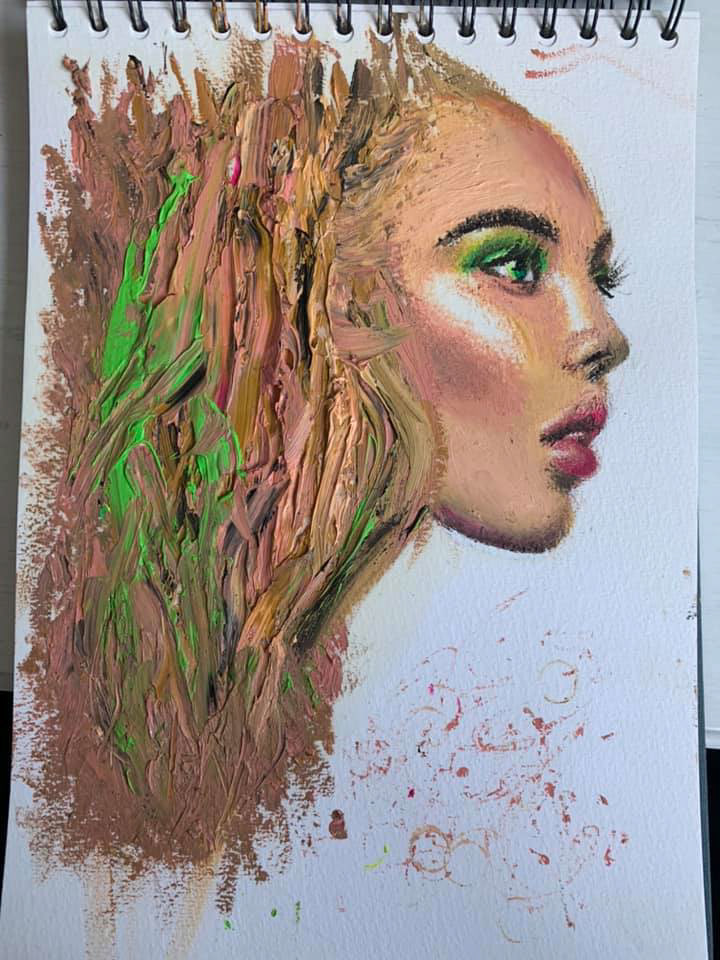 Messy Persona, A4, Oil, A4