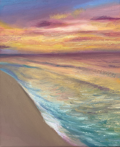 Beachy, A4, Oil, Canvas