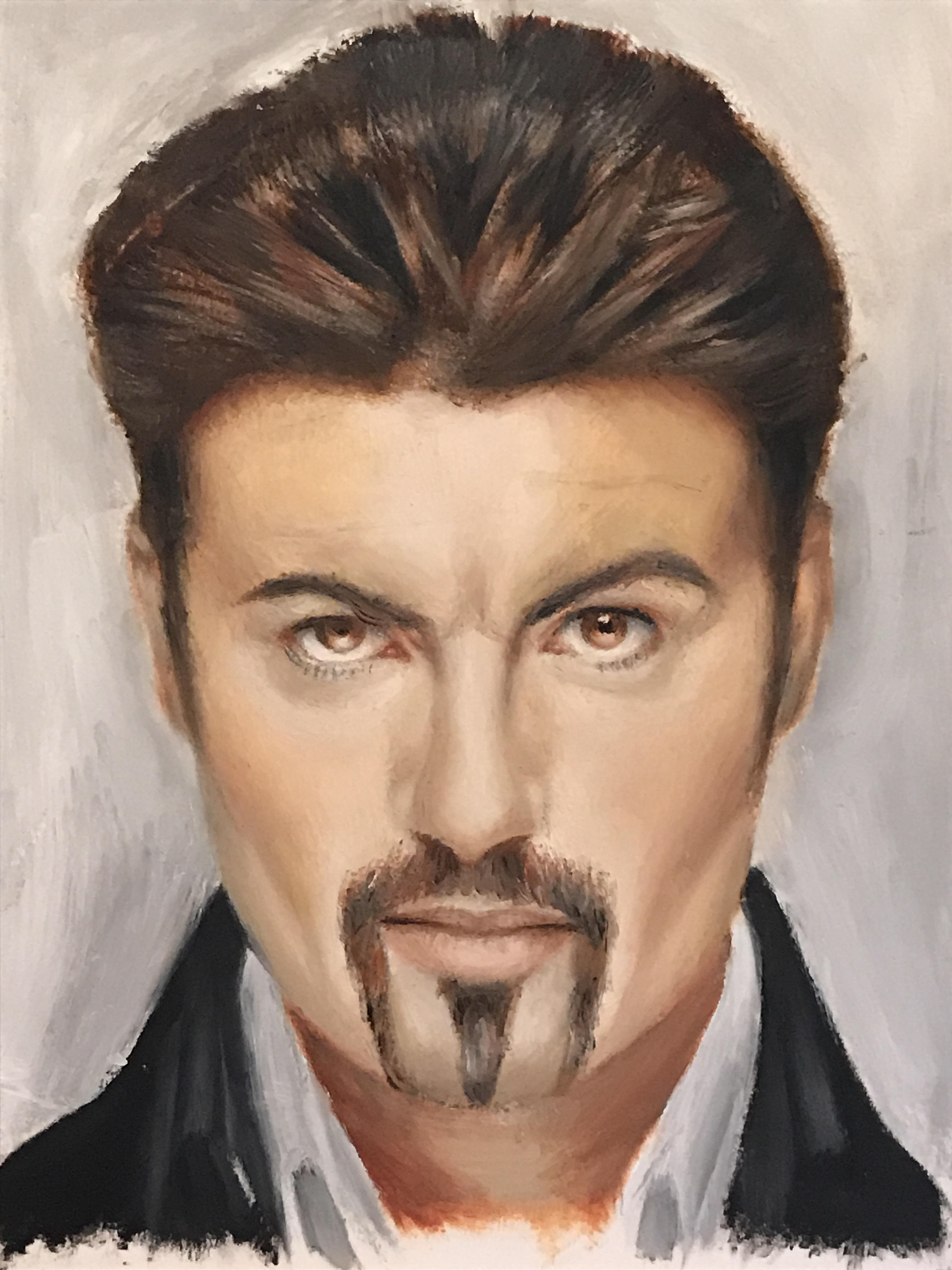 George Michael, A4, Oil, Paper