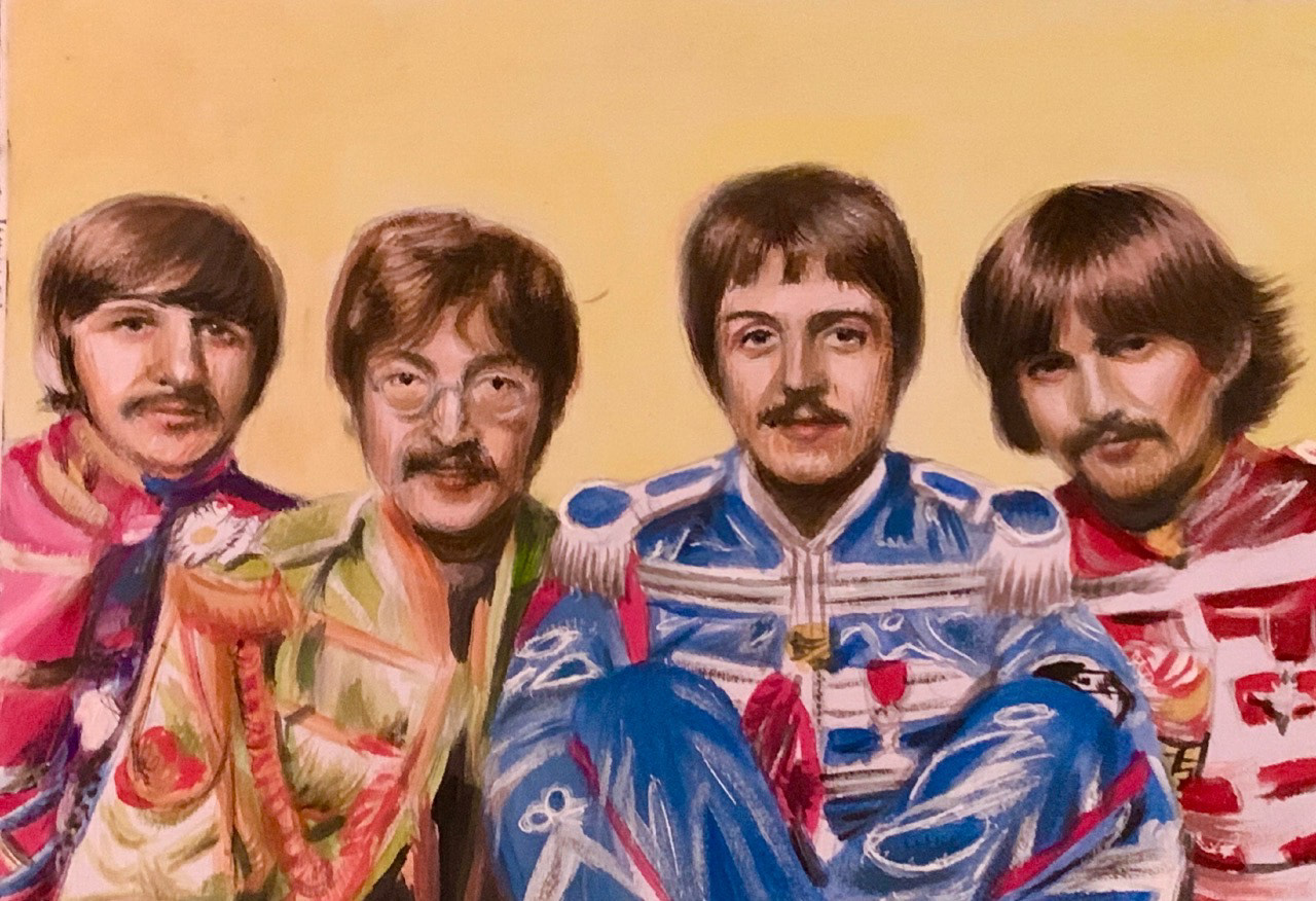 Sergeant Pepper, A4, Acrylic, Paper