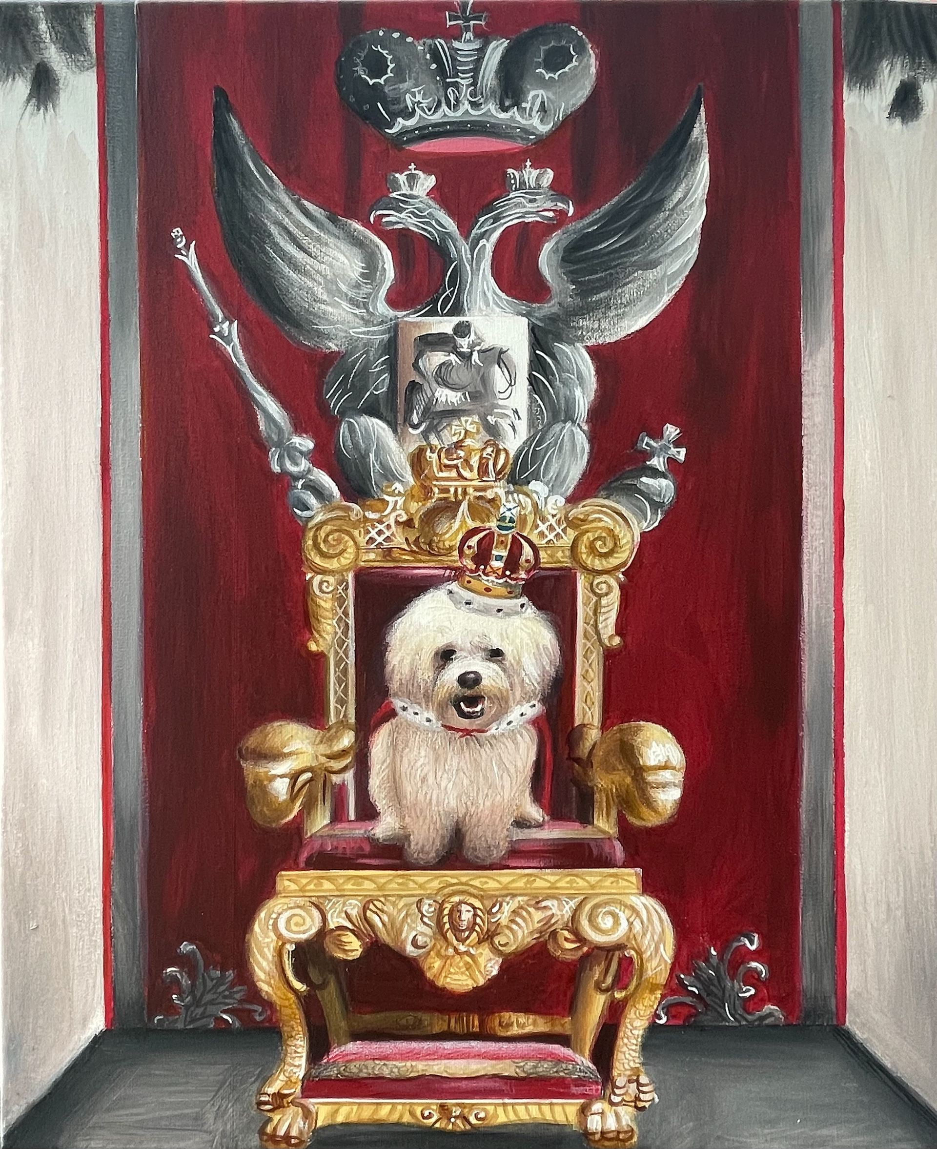 Royal Pup, A1, Acrylic, Canvas