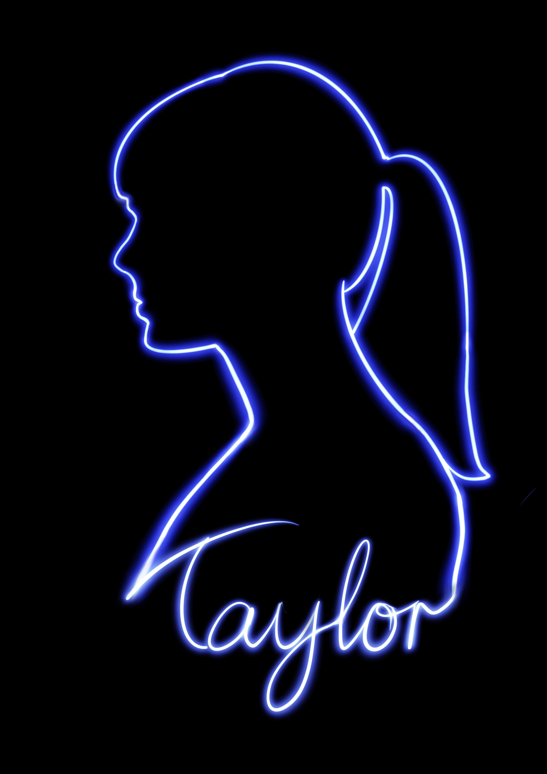 Taylor Swift Neon Silhouette