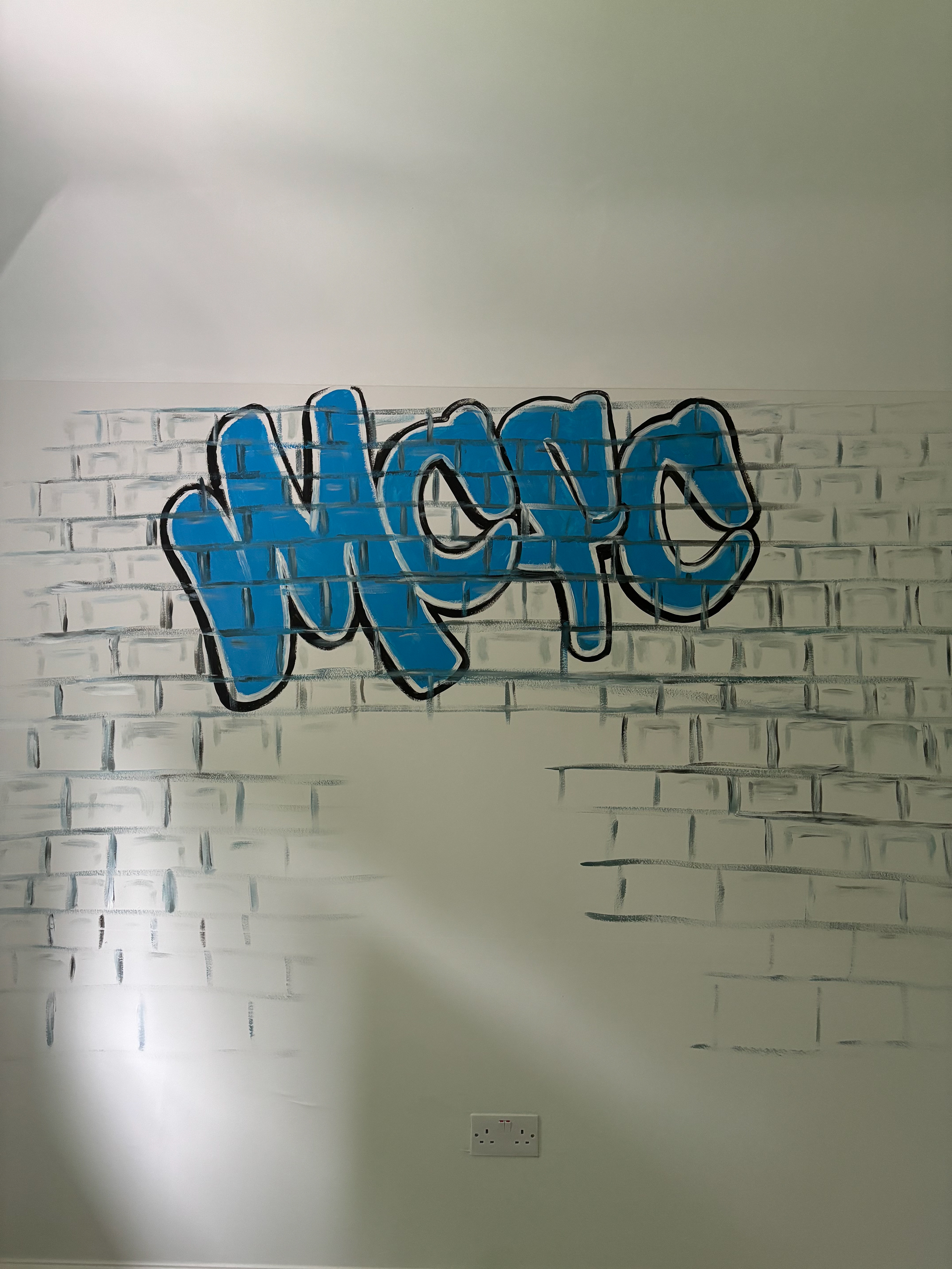 MCFC Brick Wall Bedroom Mural
