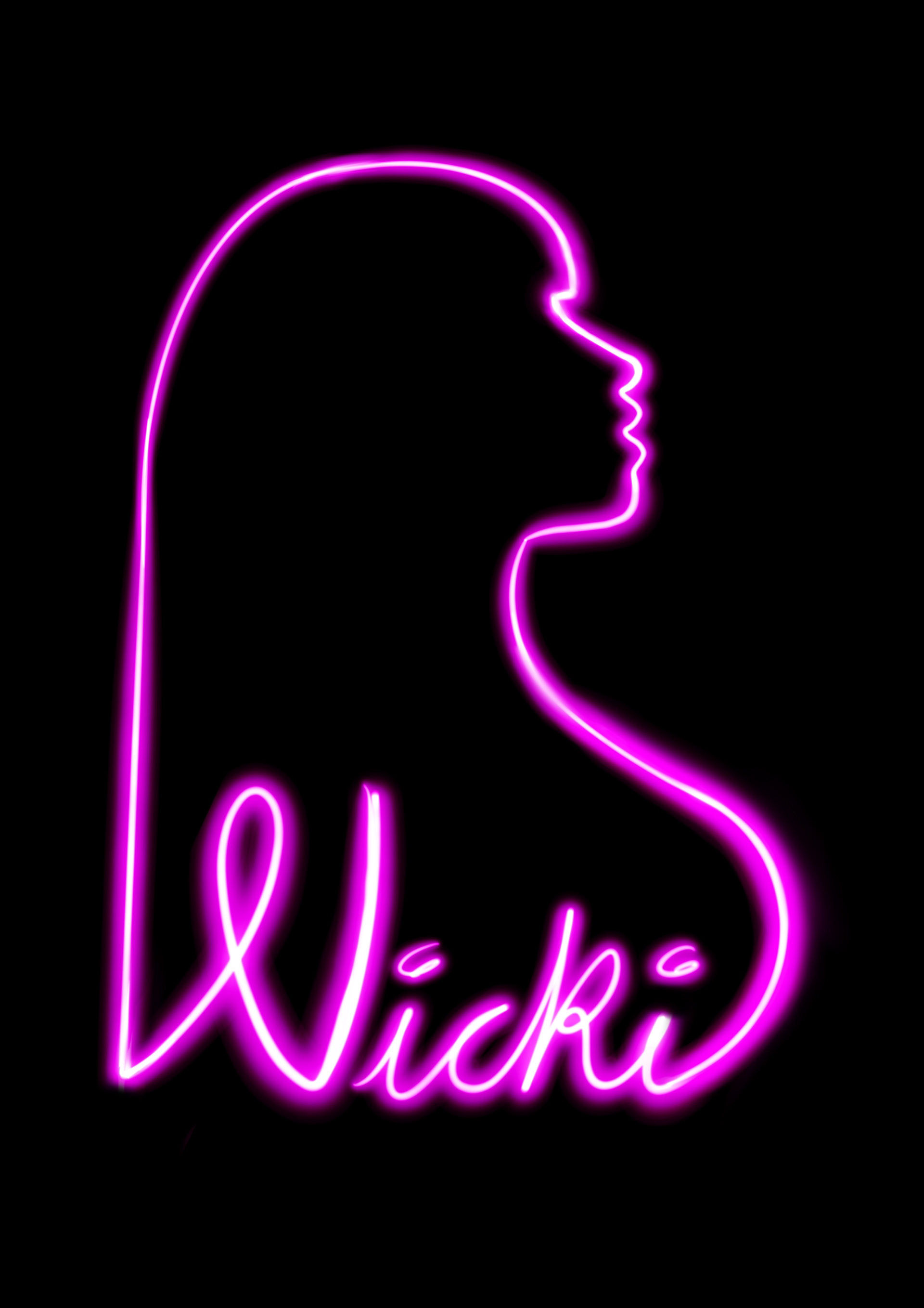 Nicki Minaj Neon Silhouette