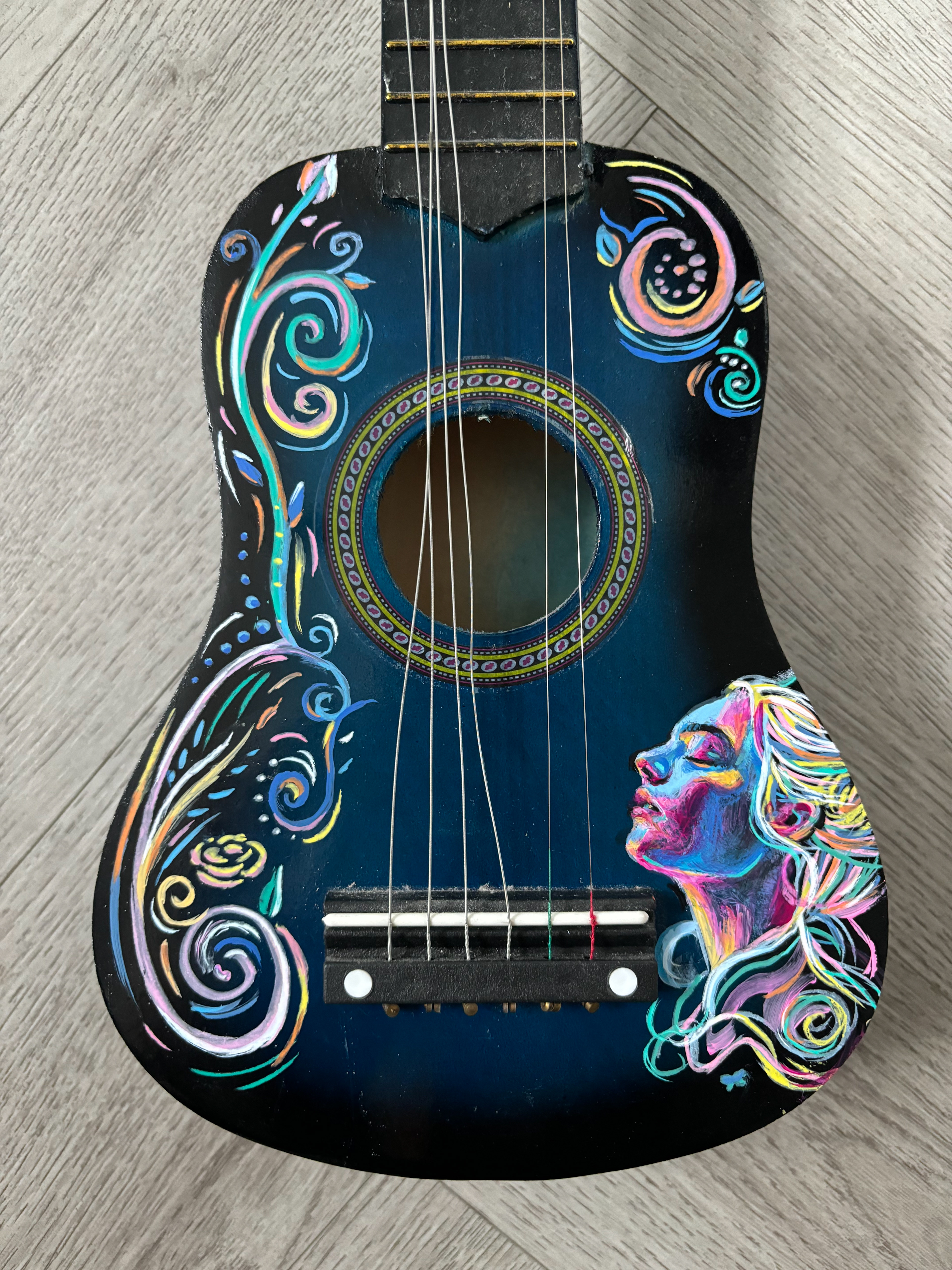 Colour Chords, Blue Ukelele, Acrylic