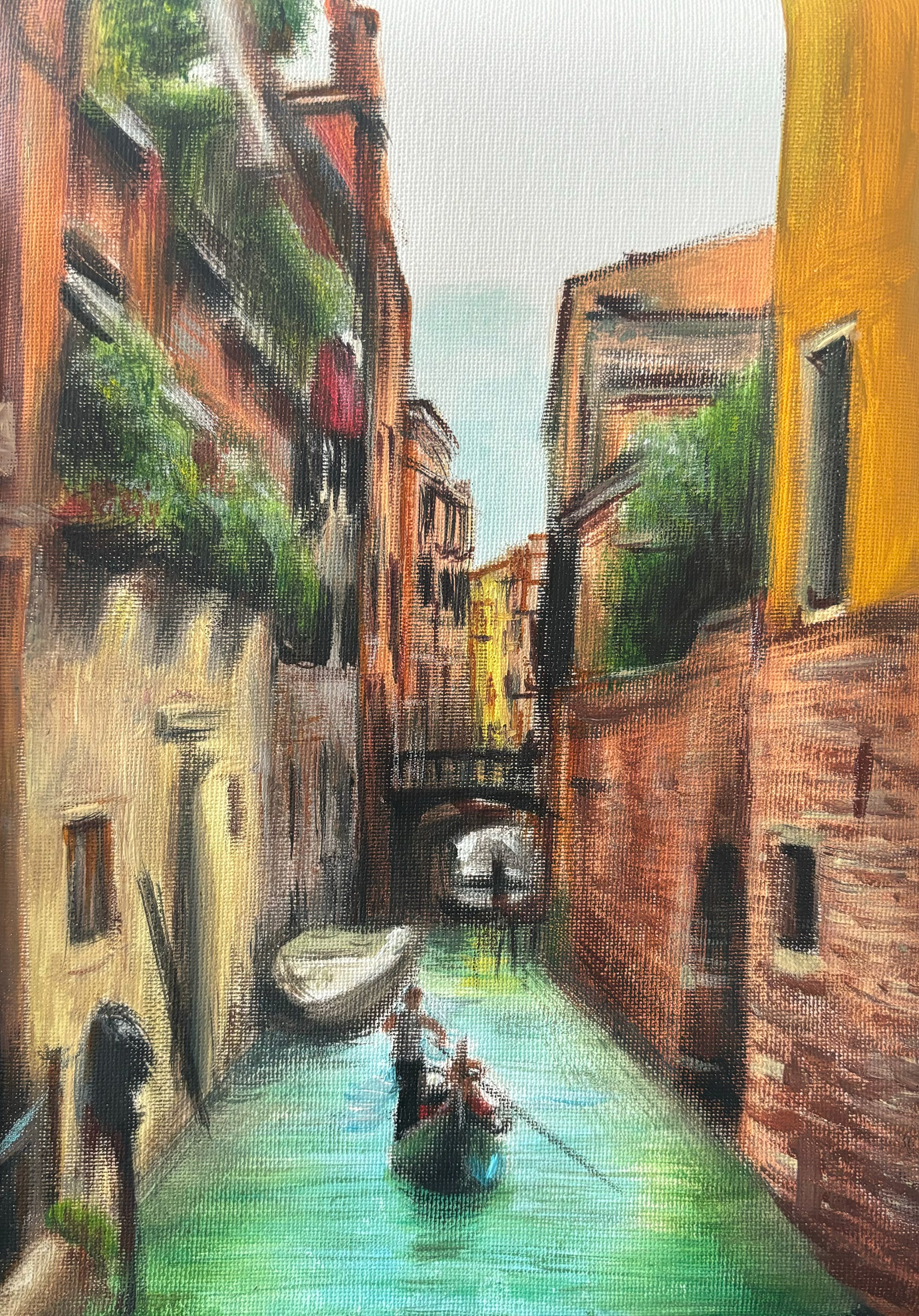 Italy, A4, Acryic, Canvas Paper