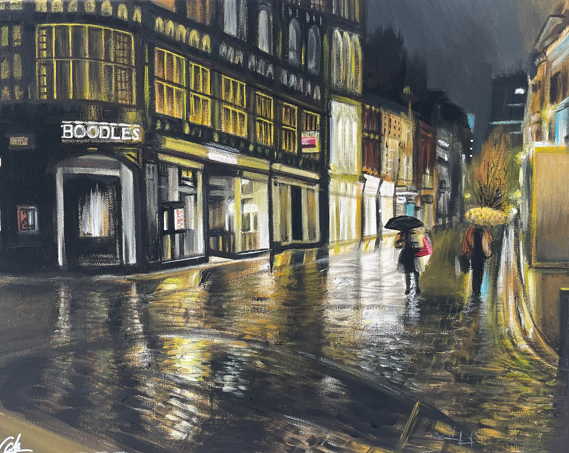 Manchester Streets, A1, Acrylic, Canvas
