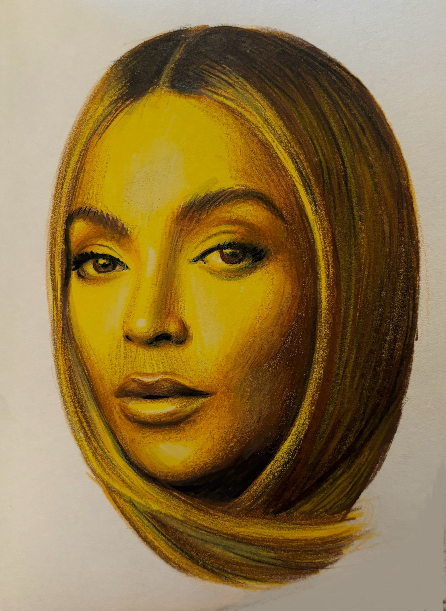 Yellow Yonce, A5, Sketchbook, Marker Pen and Pencil