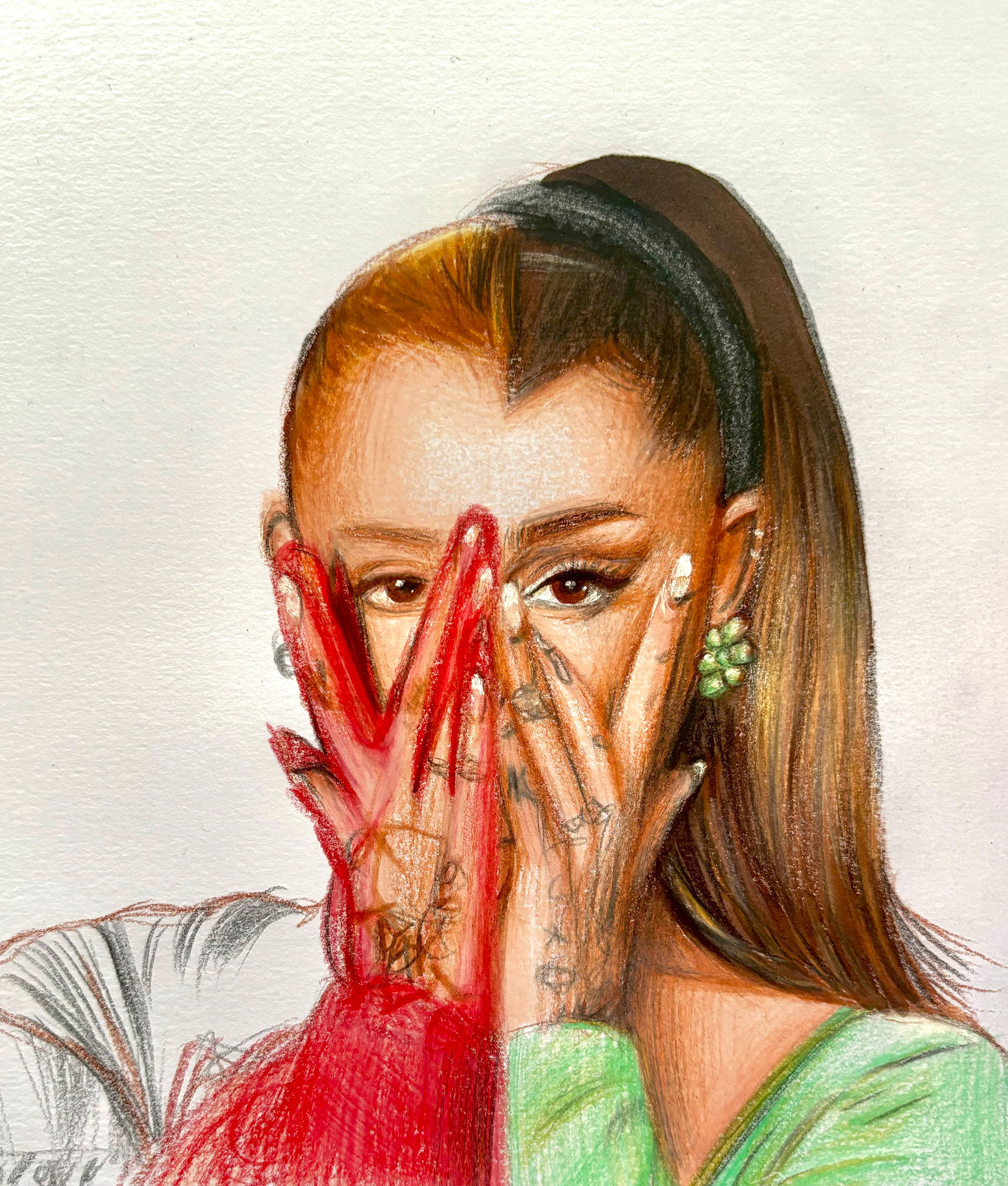 Eternal Positions, A4, Colour Pencil and Marker, Paper