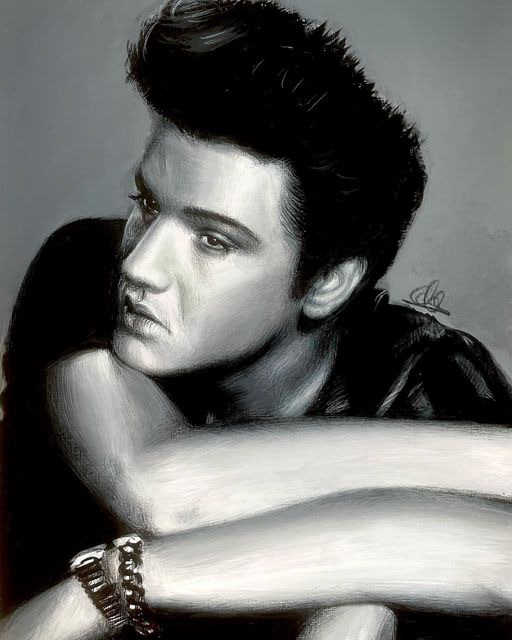 Presley, A3, Acrylic, Canvas Paper