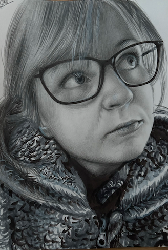 Self Portrait, A5, Pencil, Paper