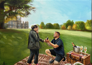 Proposal, A3, Acrylic, Canvas