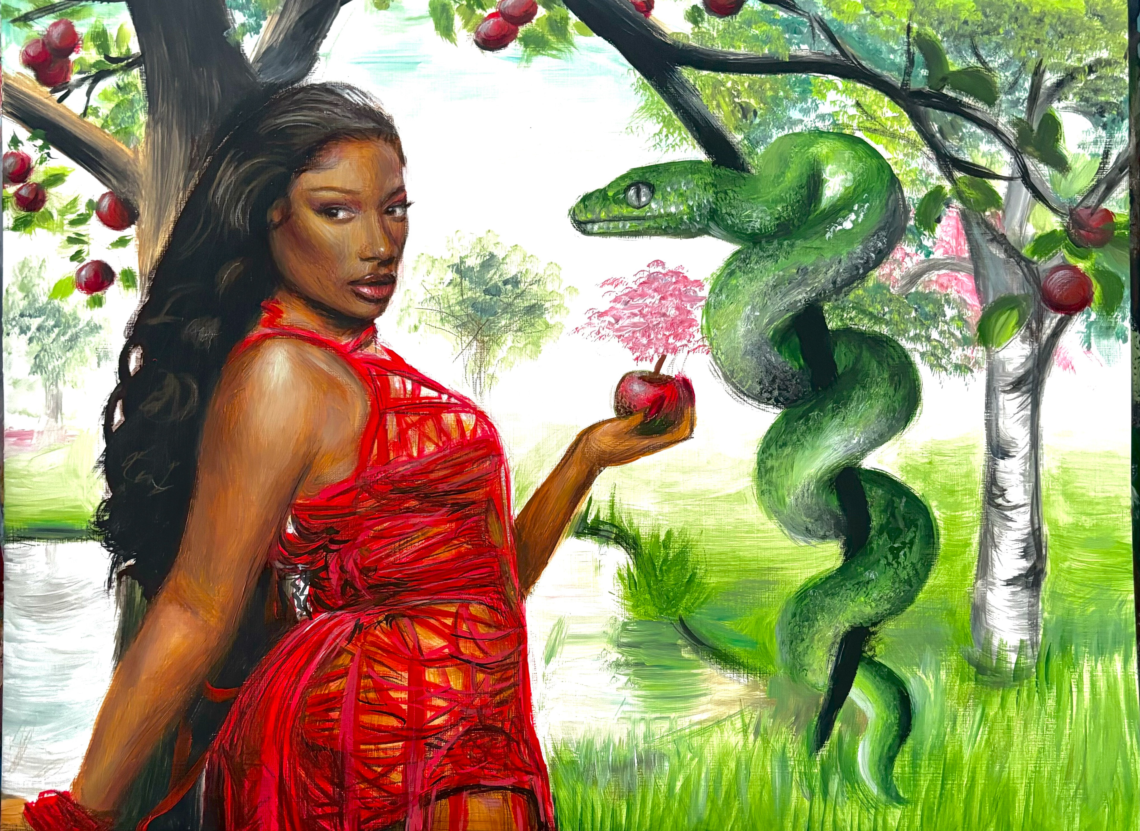 Megan's Eve, A3, Acrylic, Canvas Paper