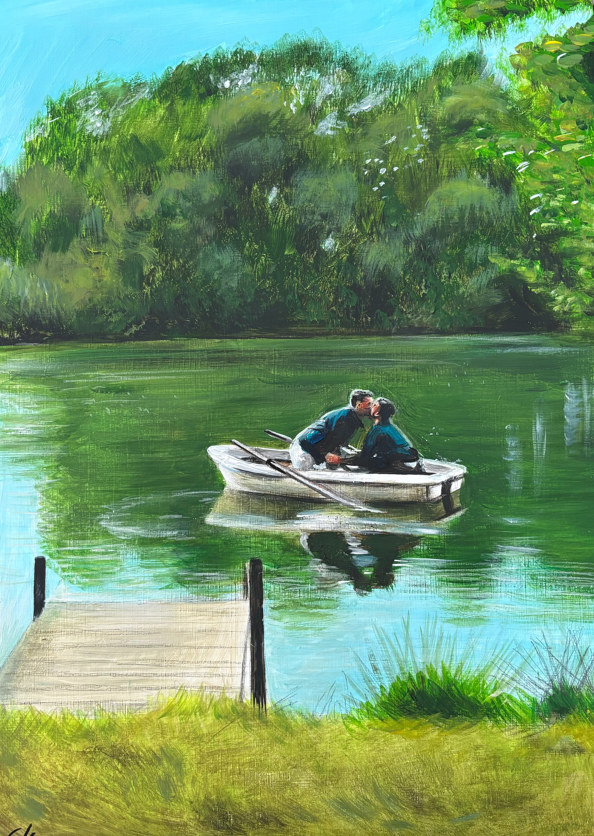 Love Boat, A3, Acrylic, Canvas Paper