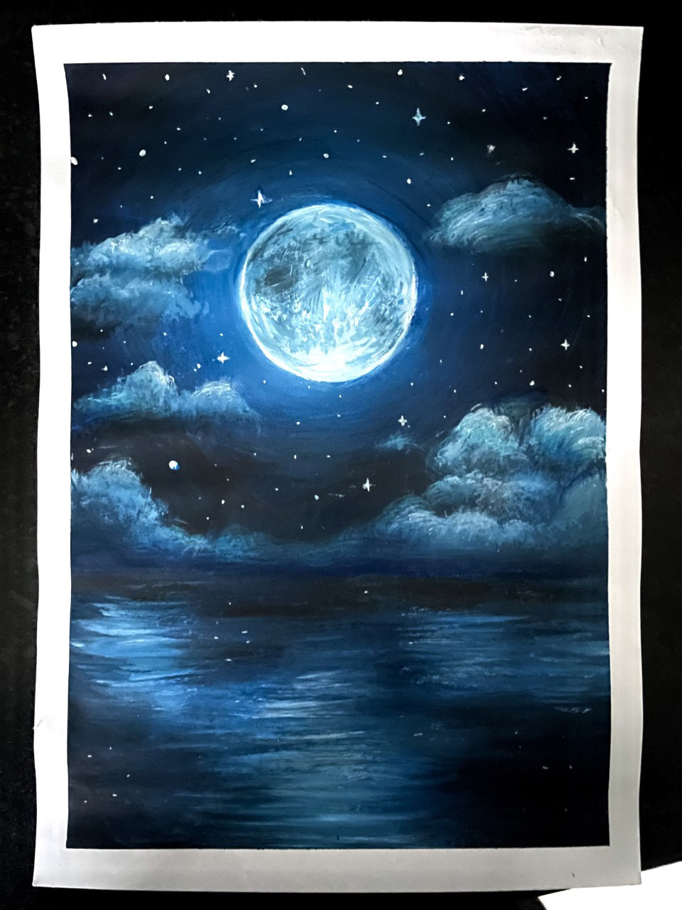 Moonlight, A5, Acrylic Paint, 