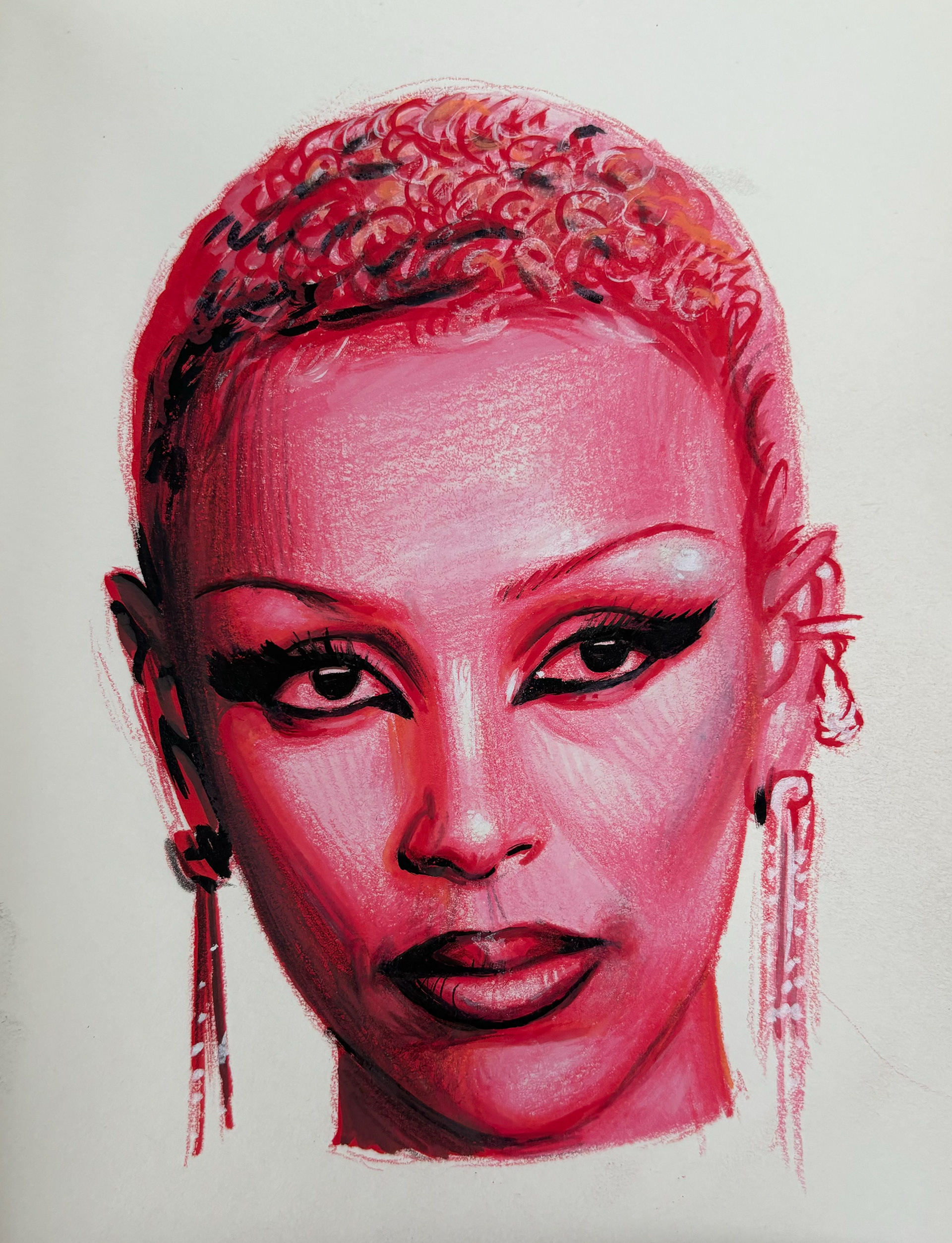 Red Cat, A5, Sketchbook, Marker Pen and Pencil