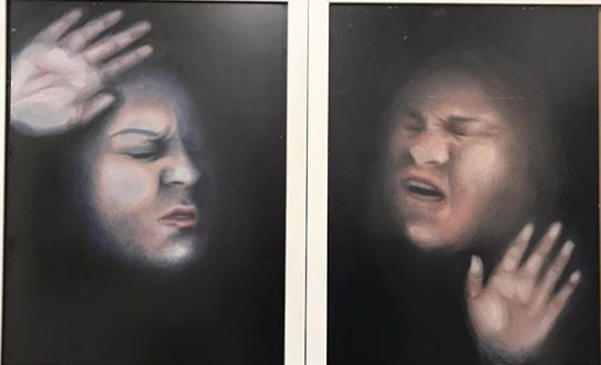 The Other Side, A2, Oil, Wood sheets framed