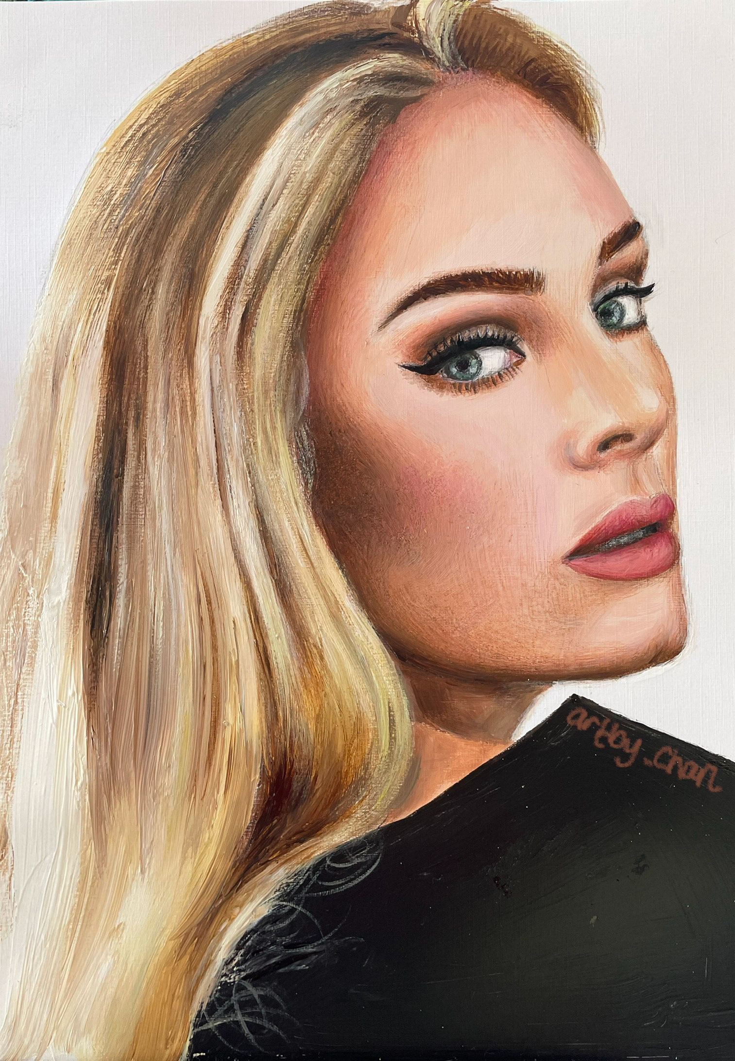 Adele 30, A3, Acrylic, Canvas Paper