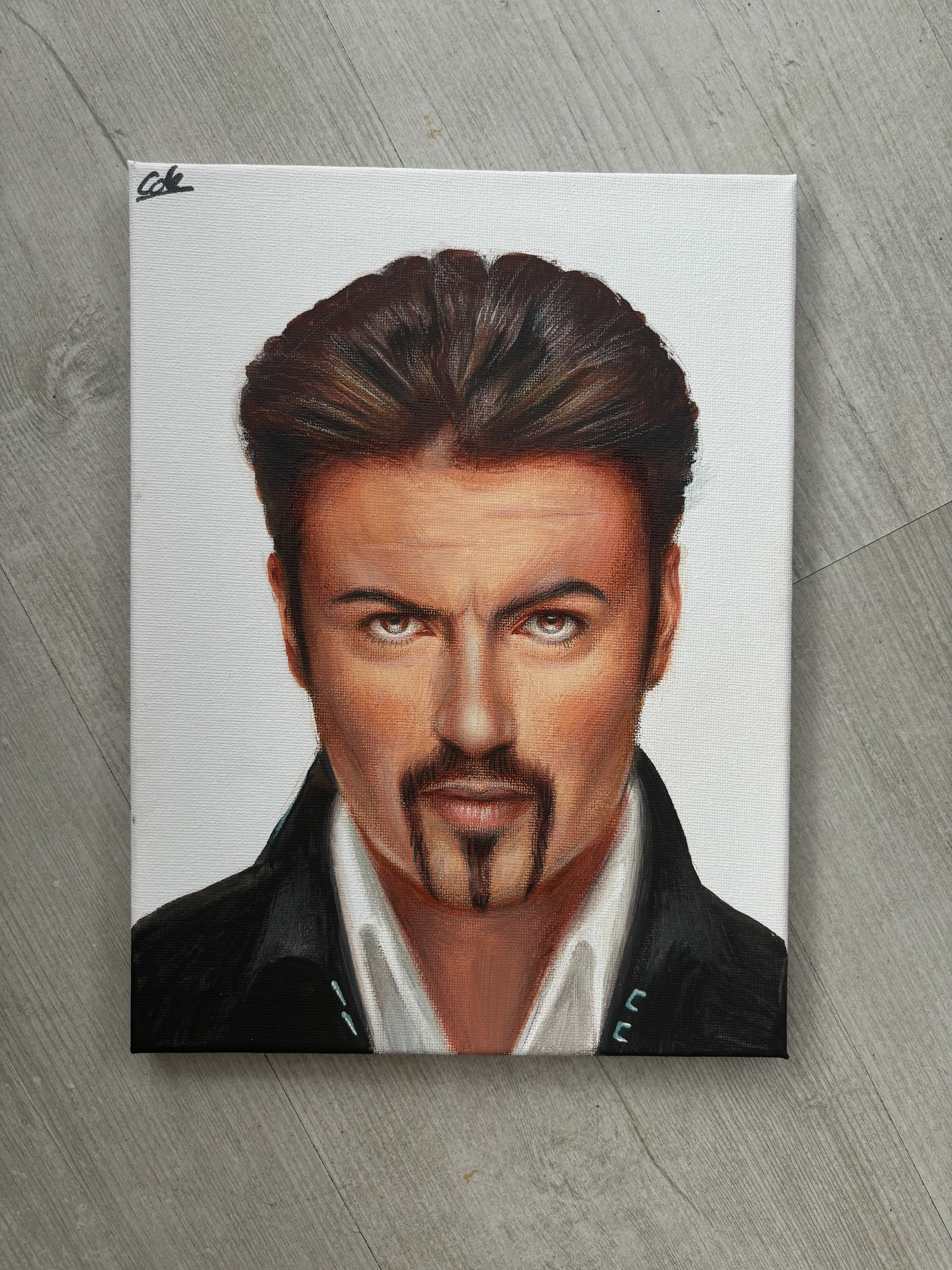 George Michael 2024, A4, Acrylic, Canvas