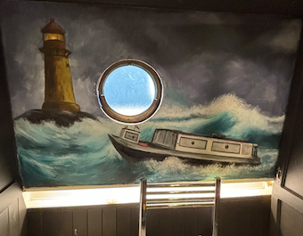 Shipwrecked, Canal Boat Bathroom Wall
