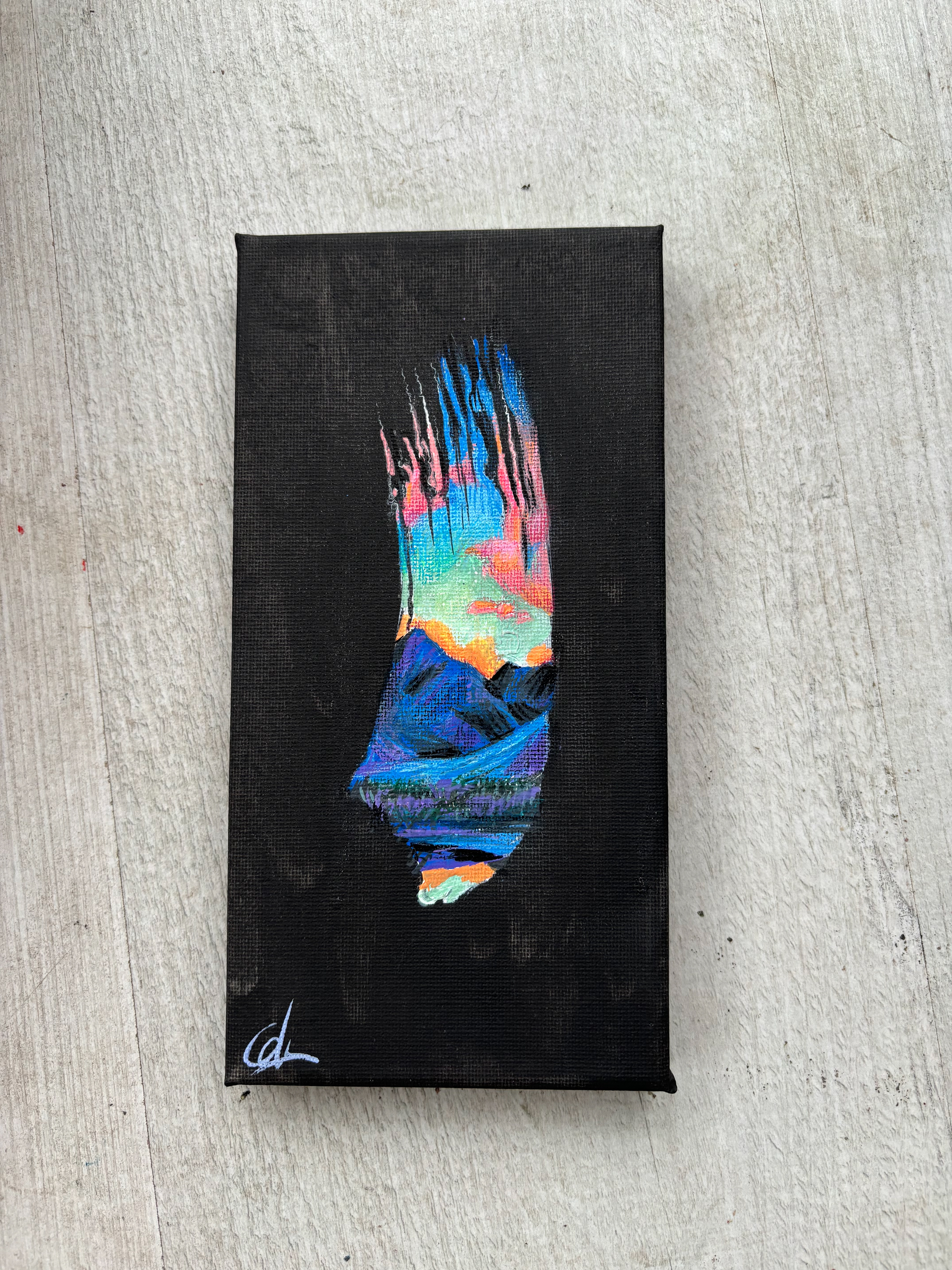 Brush Stroke, A5, Acrylic, Canvas