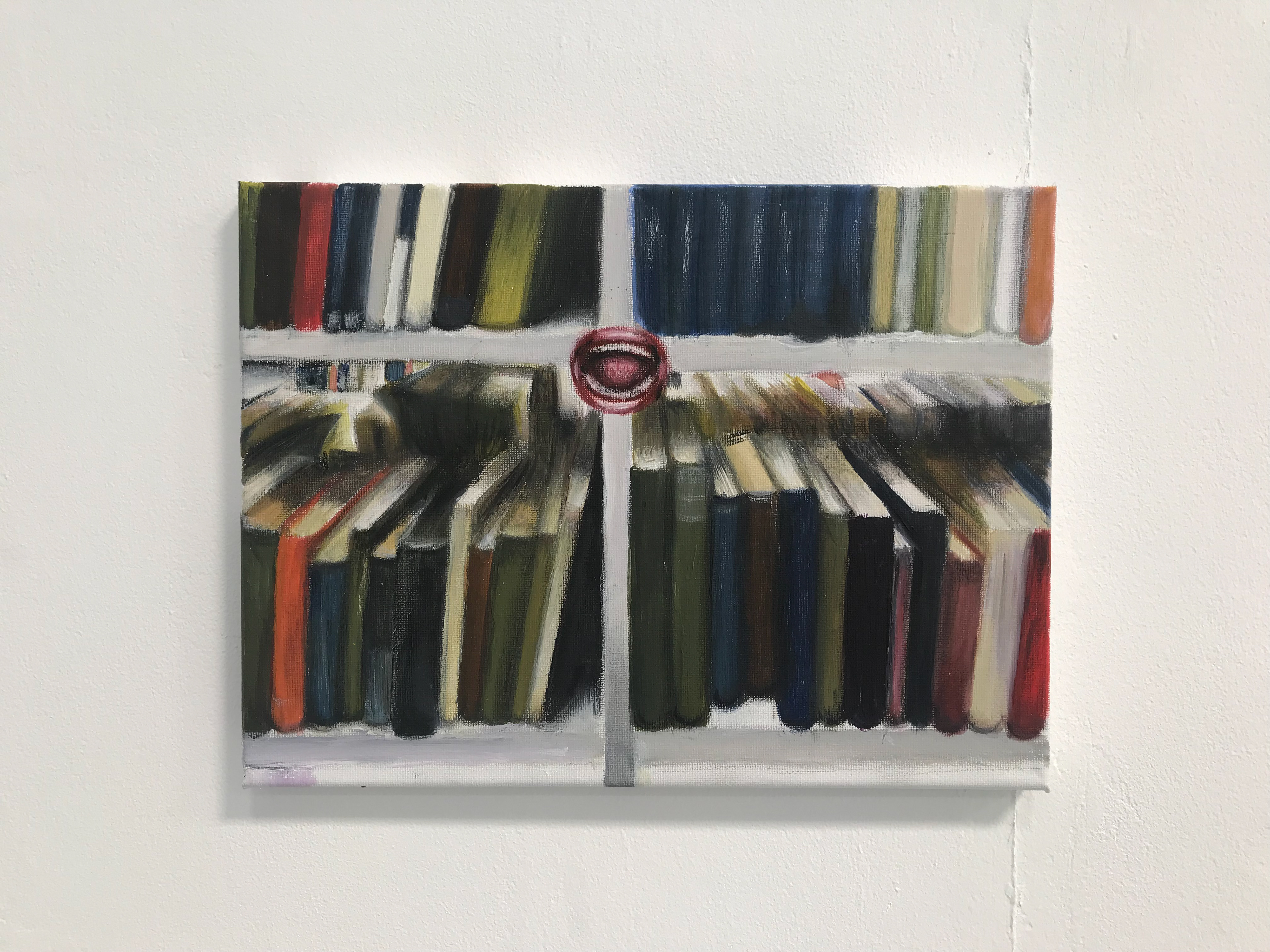 Can you hear me? The disembodied mouth attached to a megaphone symbolizes the irony of the mouth portraying it to project loud sounds, but instead there is silence instead of expected audio. The screaming mouth theme in this artwork portrays the subject of hidden frustrations; although you want to scream out the struggles you’re suffering, it is difficult to be vocal about it to anyone and ask for help. A4, Acrylic Paint, Canvas