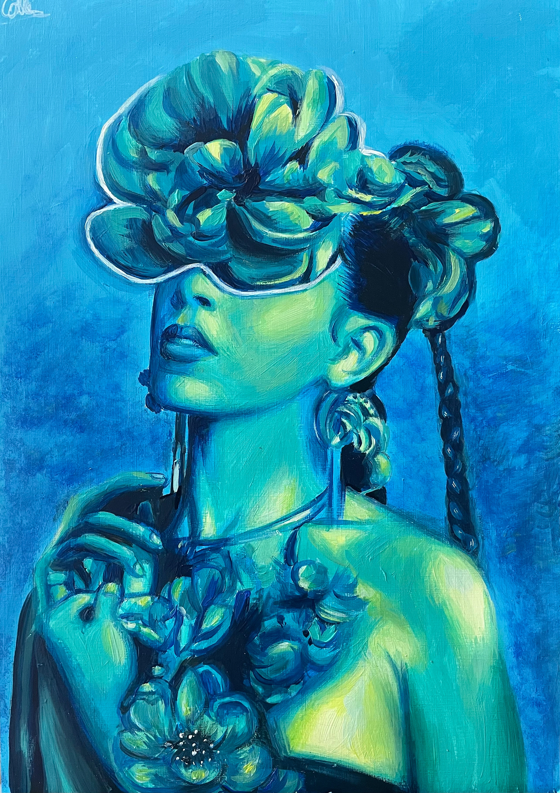 Woman, A3, Acrylic, Canvas Paper