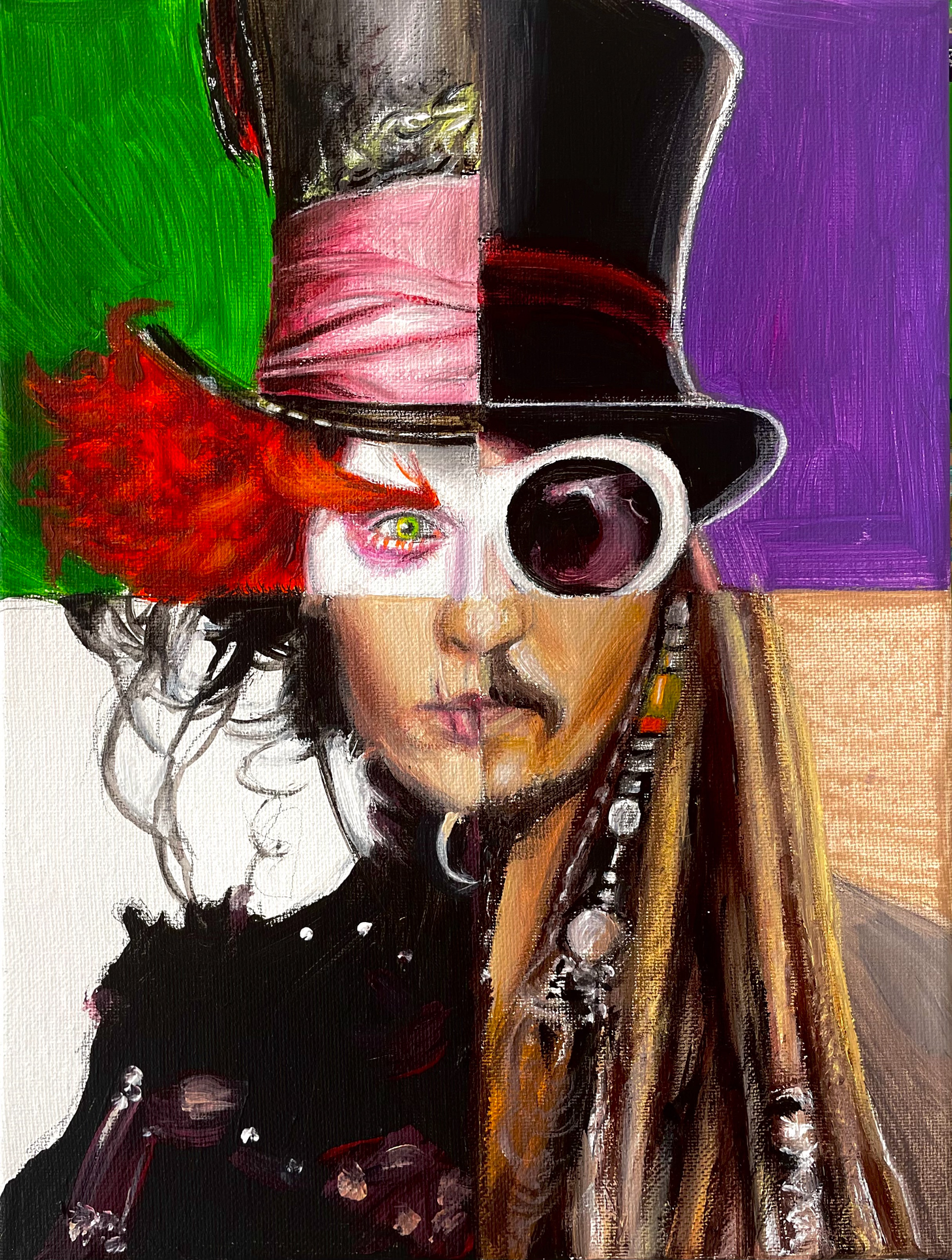 Johnny Depp, A4, Acrylic, Canvas