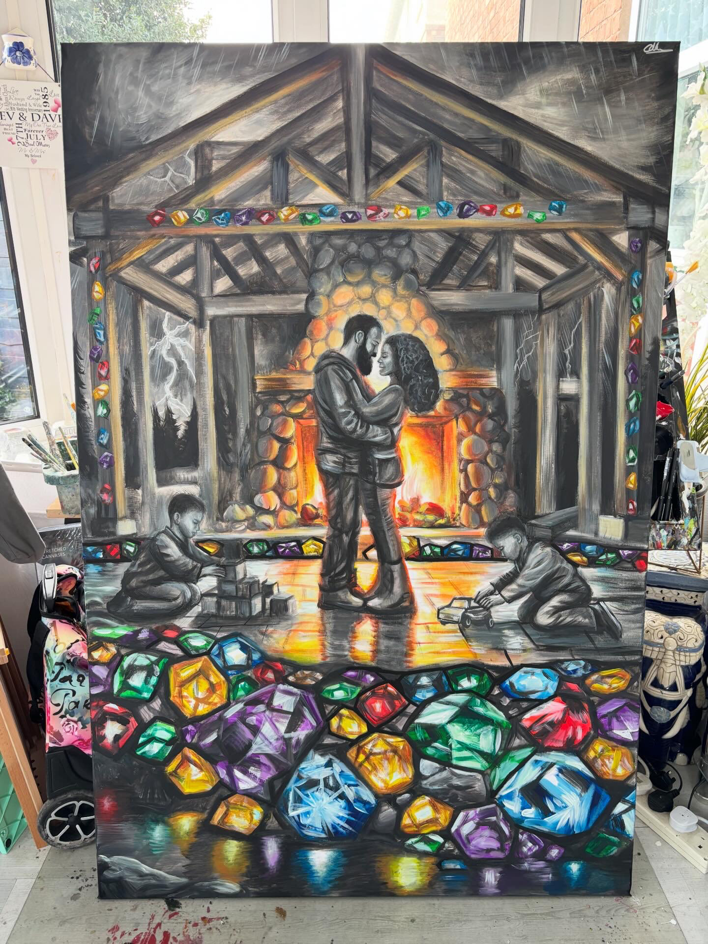 Home Foundations, 150x100cm, Acrylic, Canvas
